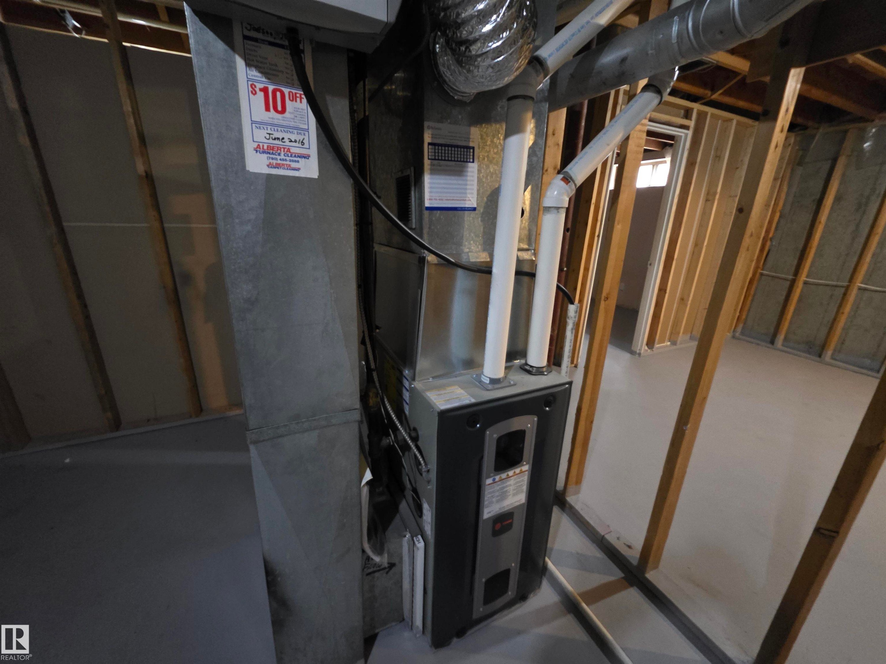 Utilities with heating unit - Edmonton, AB - Indoor Photo Showing Basement