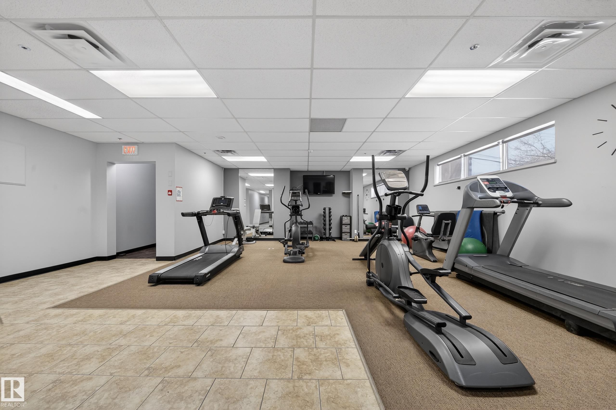 205 10130 114 Street, Edmonton, AB - Indoor Photo Showing Gym Room