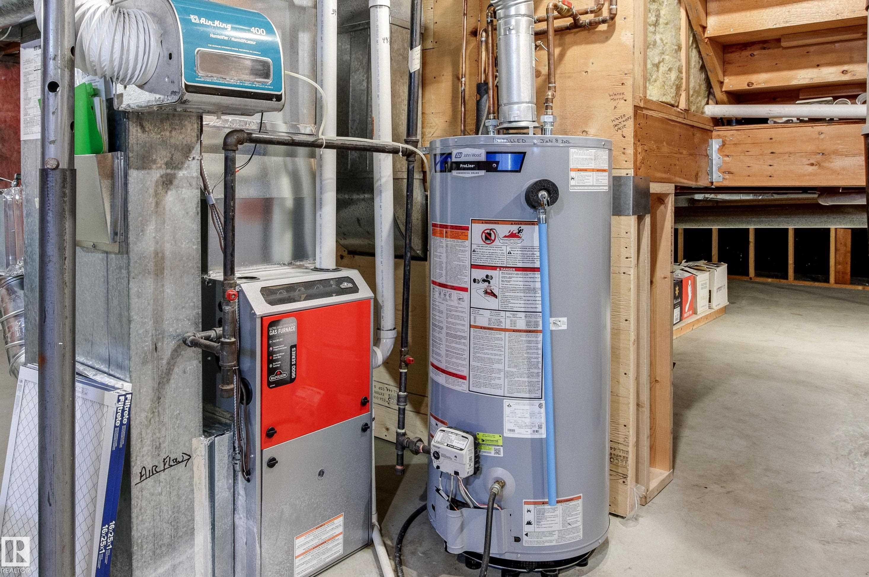 High Efficient Furnace - 4024 28 Avenue, Edmonton, AB - Indoor Photo Showing Basement