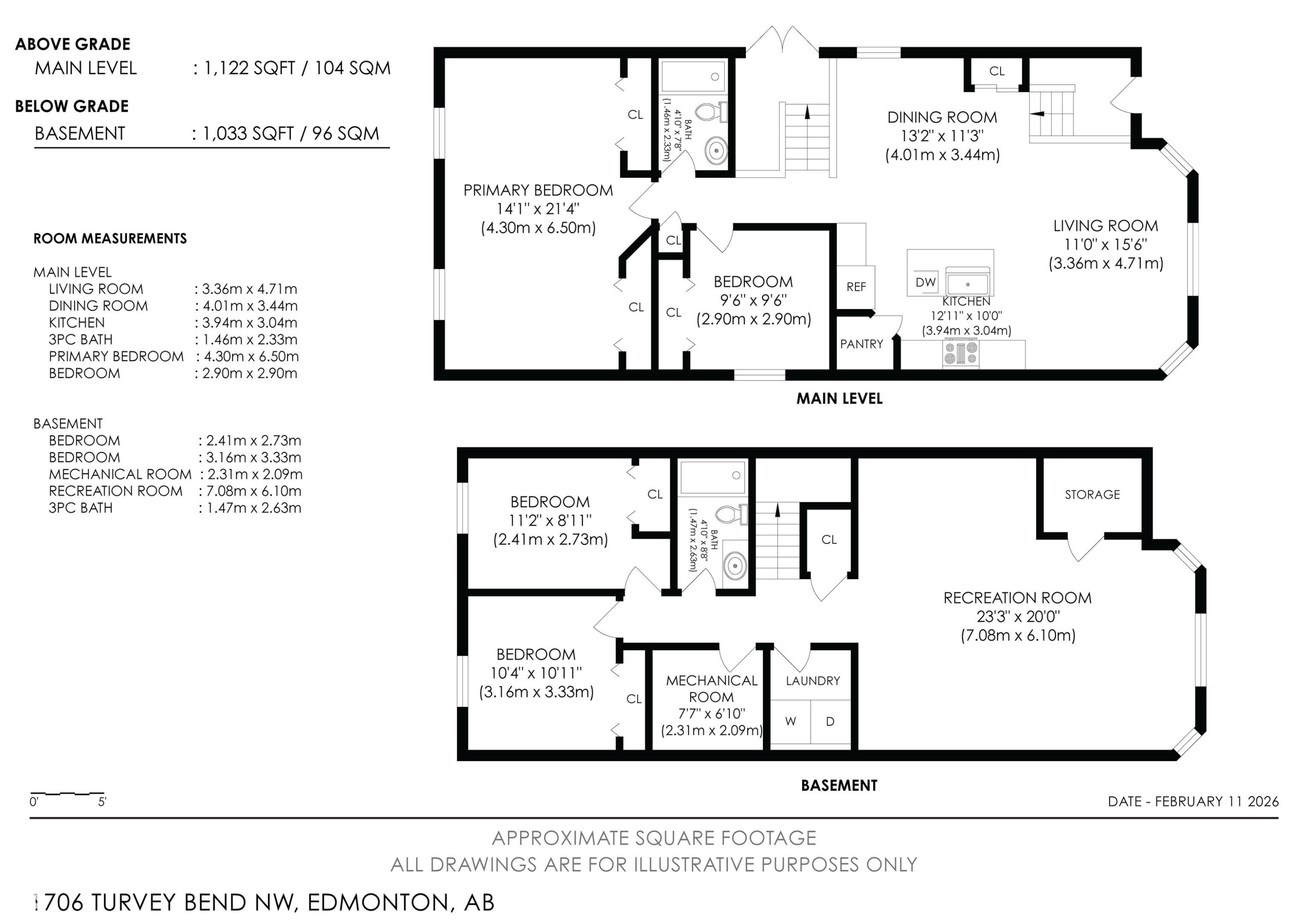 View of floor plan / room layout - 1706 Turvey Bend, Edmonton, AB - Other