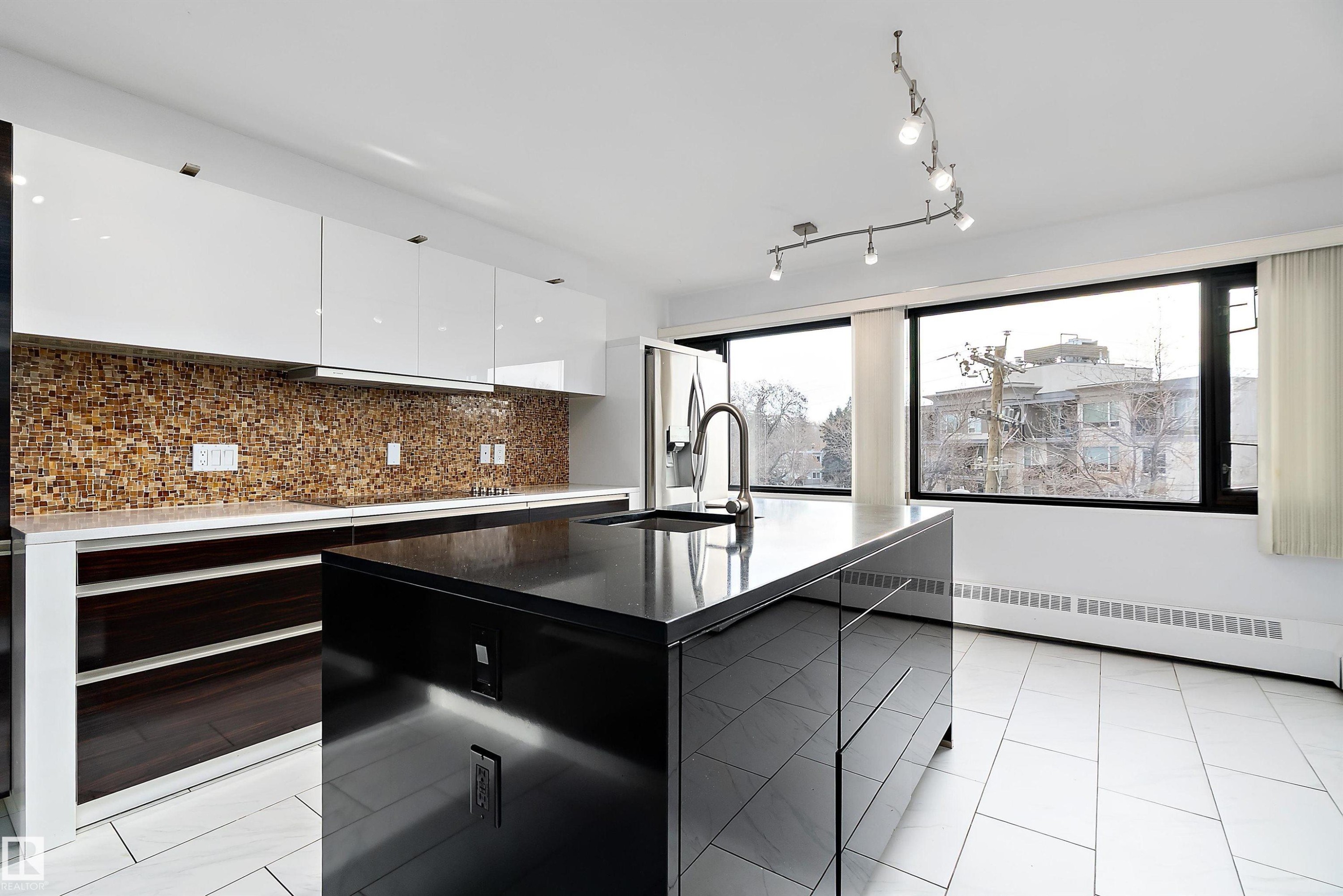 203 9929 Saskatchewan Drive, Edmonton, AB - Indoor Photo Showing Kitchen With Upgraded Kitchen