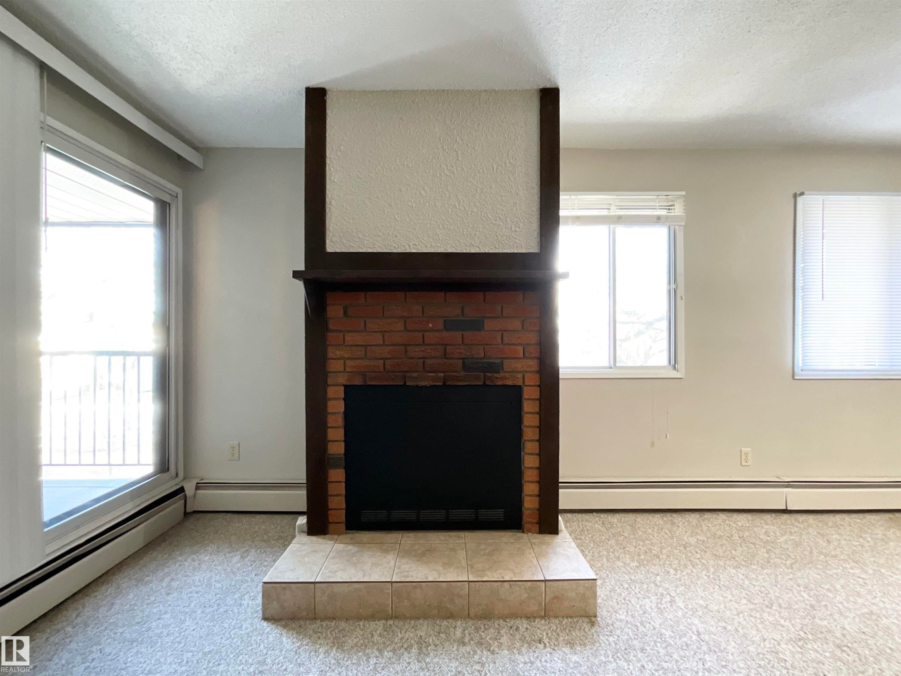 306 10826 113 Street, Edmonton, AB - Indoor Photo Showing Living Room With Fireplace