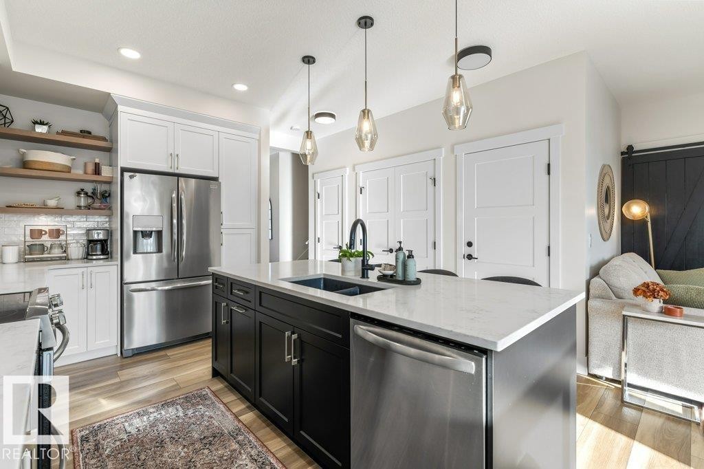 67 Jamison Crescent, St. Albert, AB - Indoor Photo Showing Kitchen With Double Sink With Upgraded Kitchen
