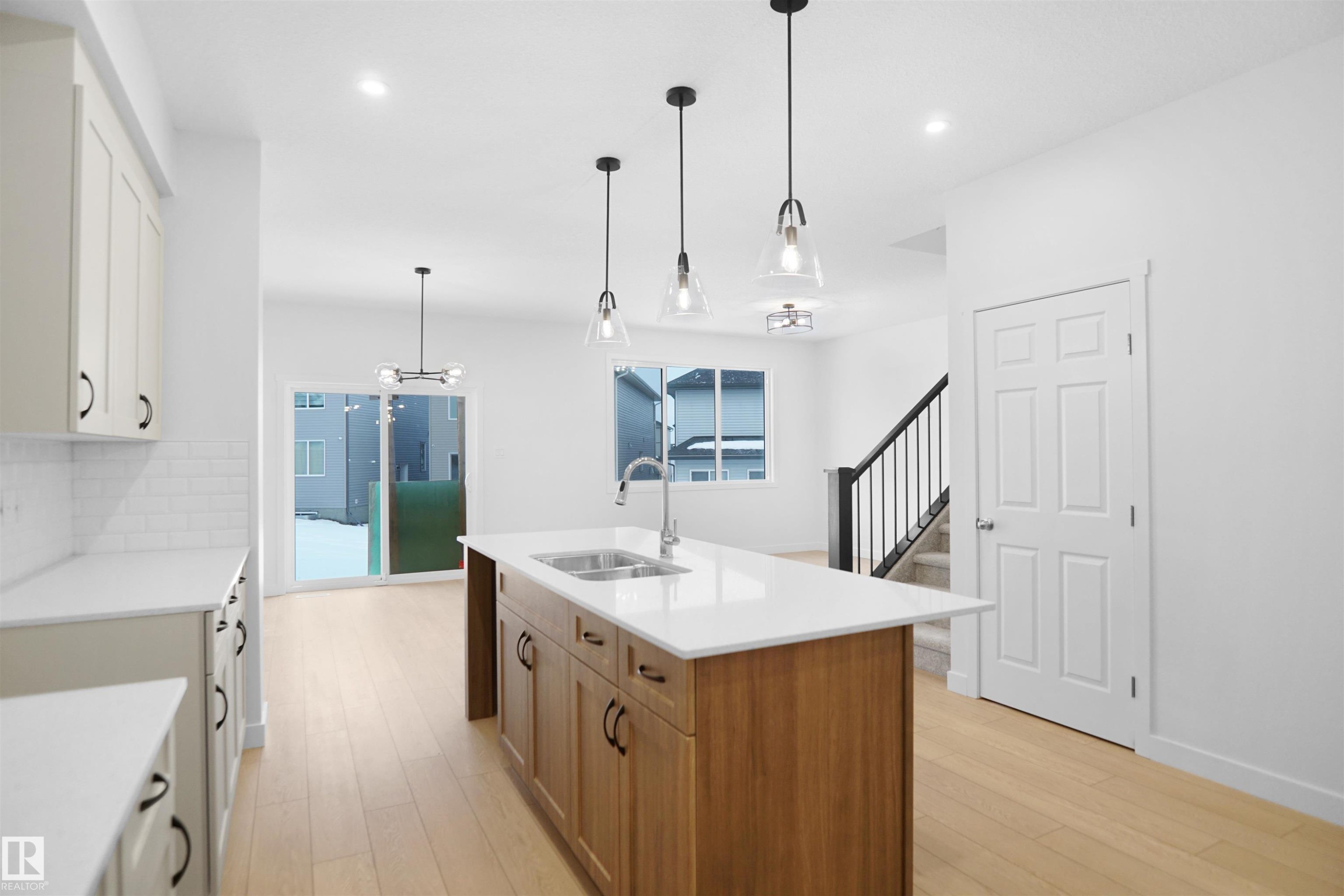 1332 11 Avenue, Edmonton, AB - Indoor Photo Showing Kitchen With Double Sink