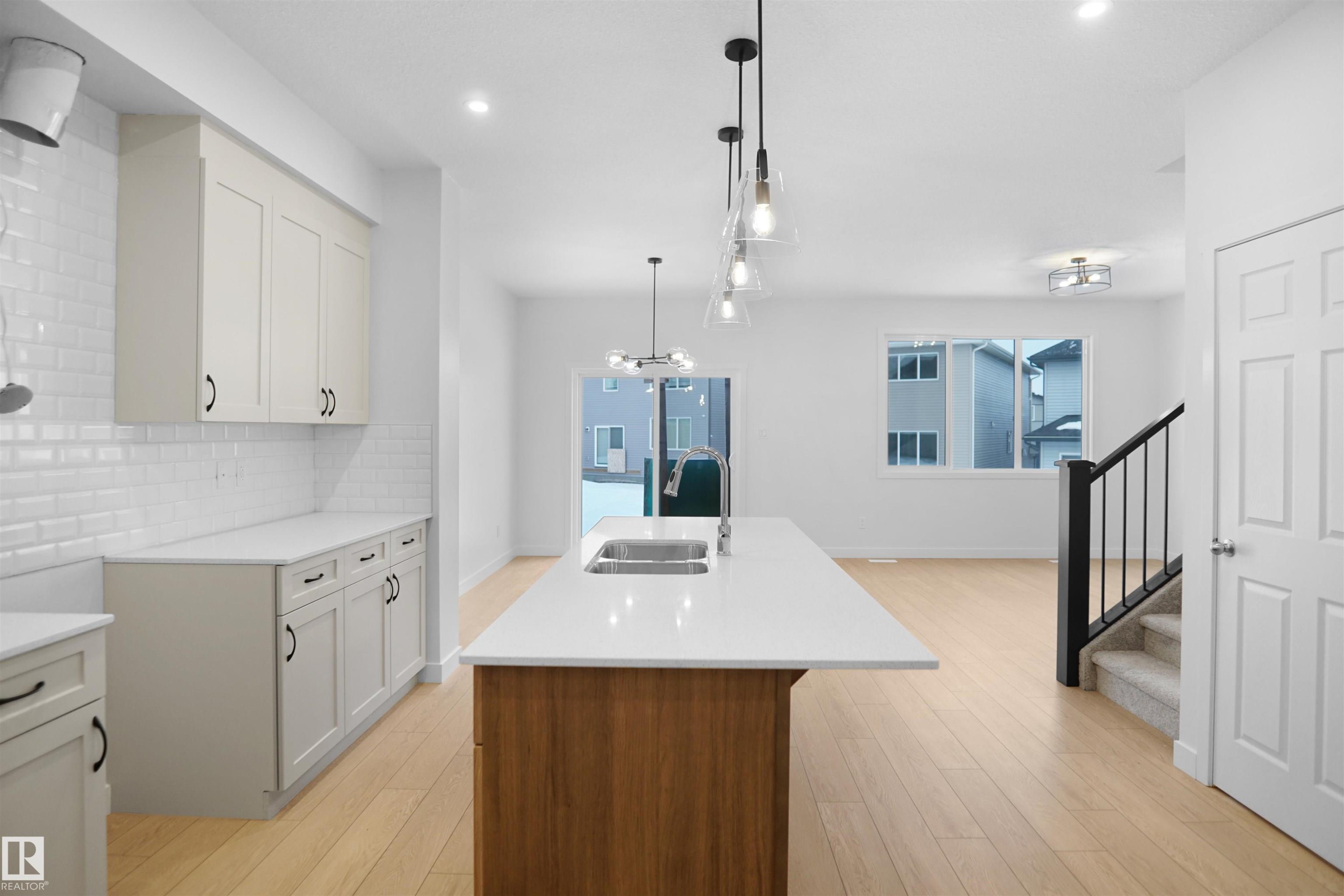 1332 11 Avenue, Edmonton, AB - Indoor Photo Showing Kitchen With Double Sink