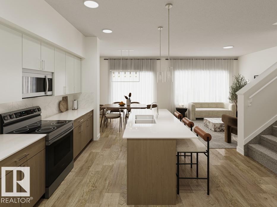 17604 4 Street, Edmonton, AB - Indoor Photo Showing Kitchen With Upgraded Kitchen