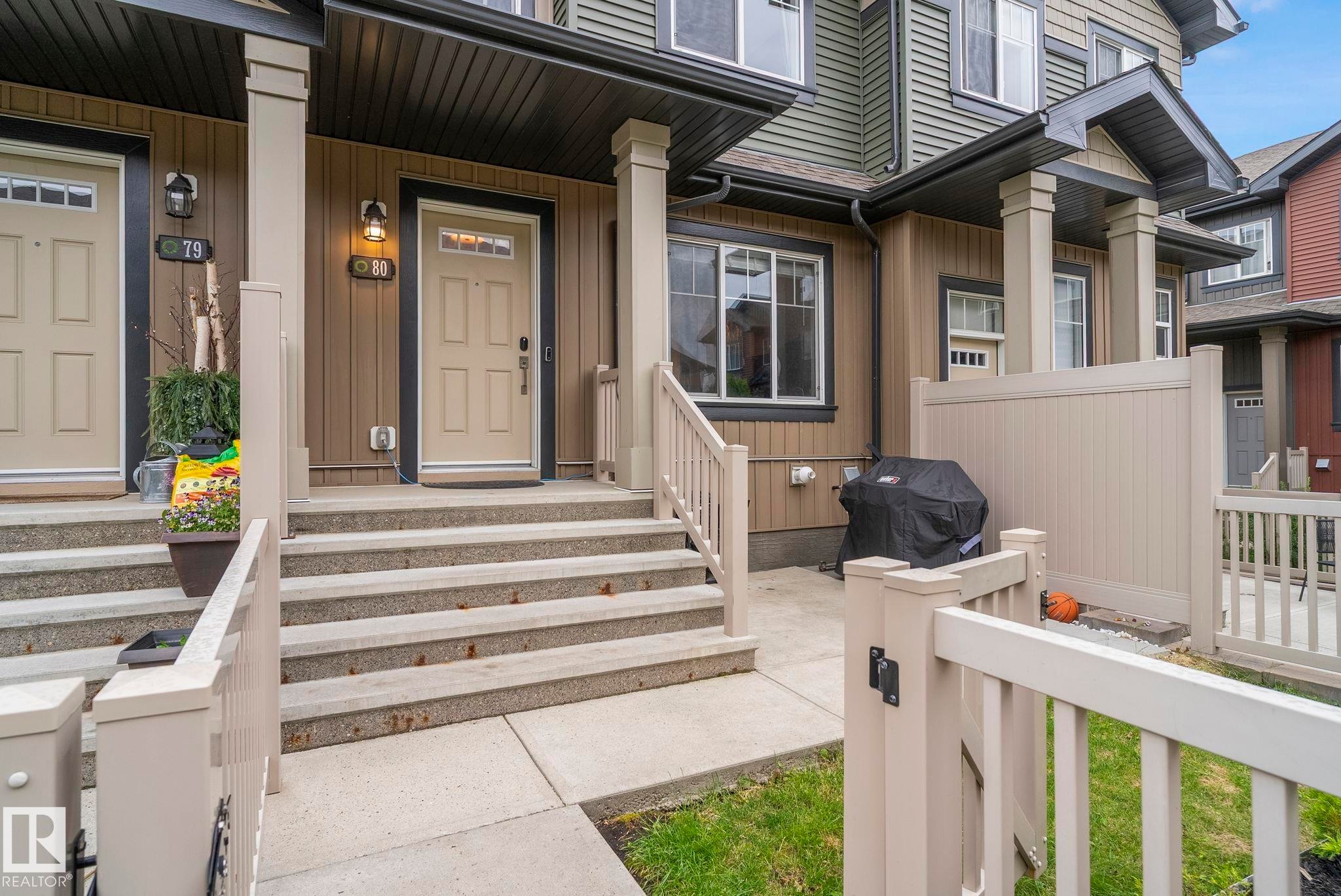 80 3305 Orchards Link Link, Edmonton, AB - Outdoor With Deck Patio Veranda With Facade