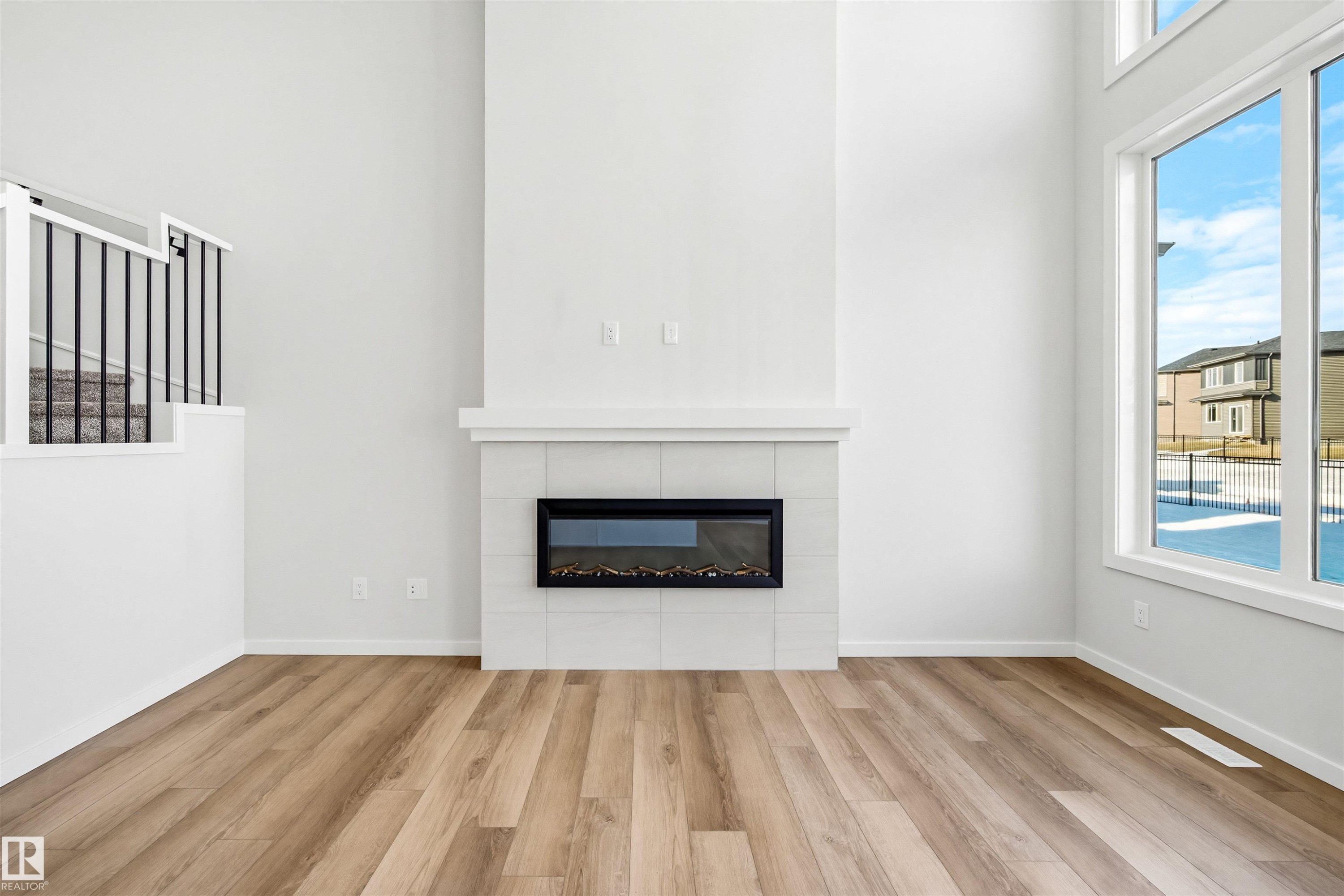 22812 82 Avenue, Edmonton, AB - Indoor Photo Showing Living Room With Fireplace