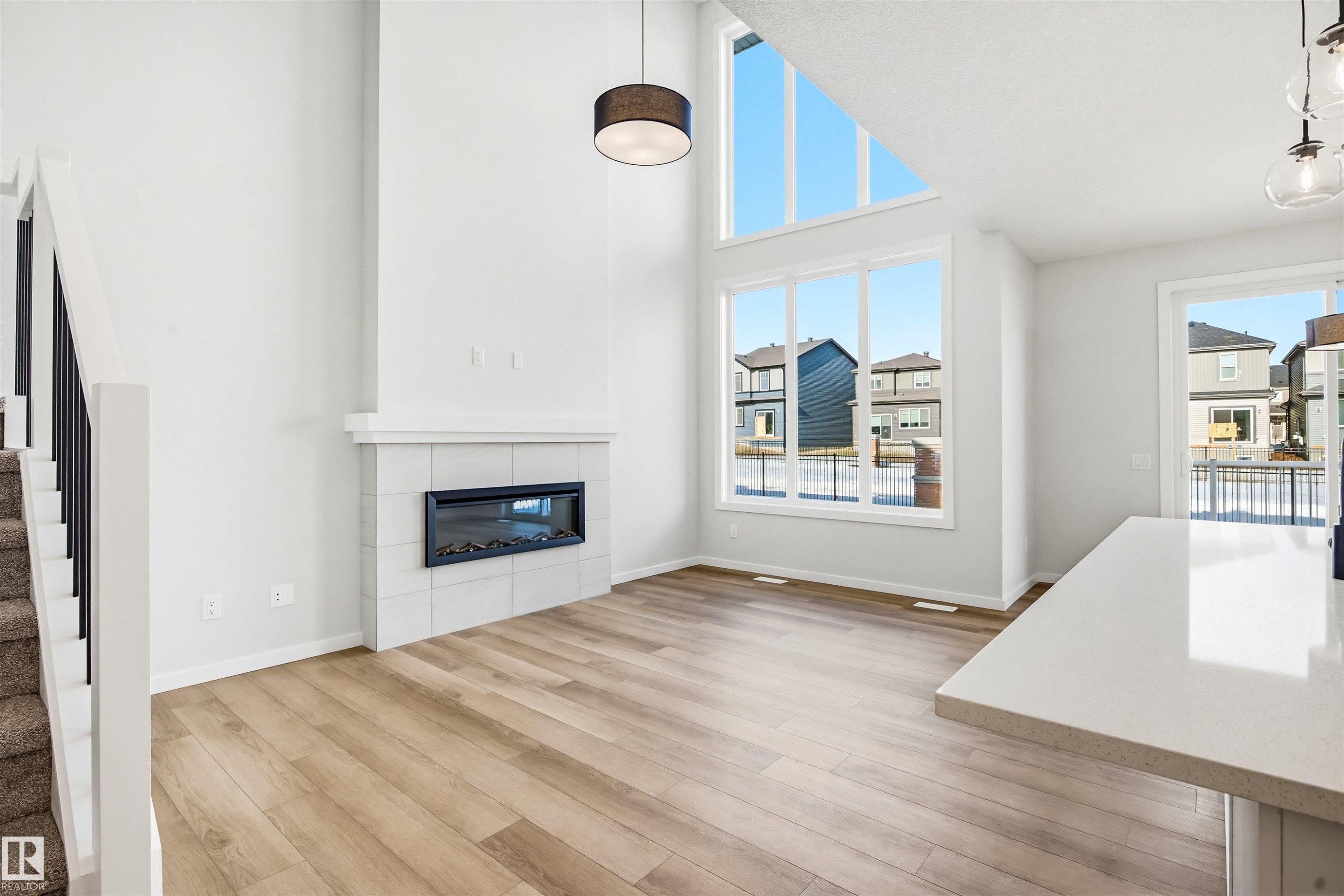 22812 82 Avenue, Edmonton, AB - Indoor Photo Showing Living Room With Fireplace