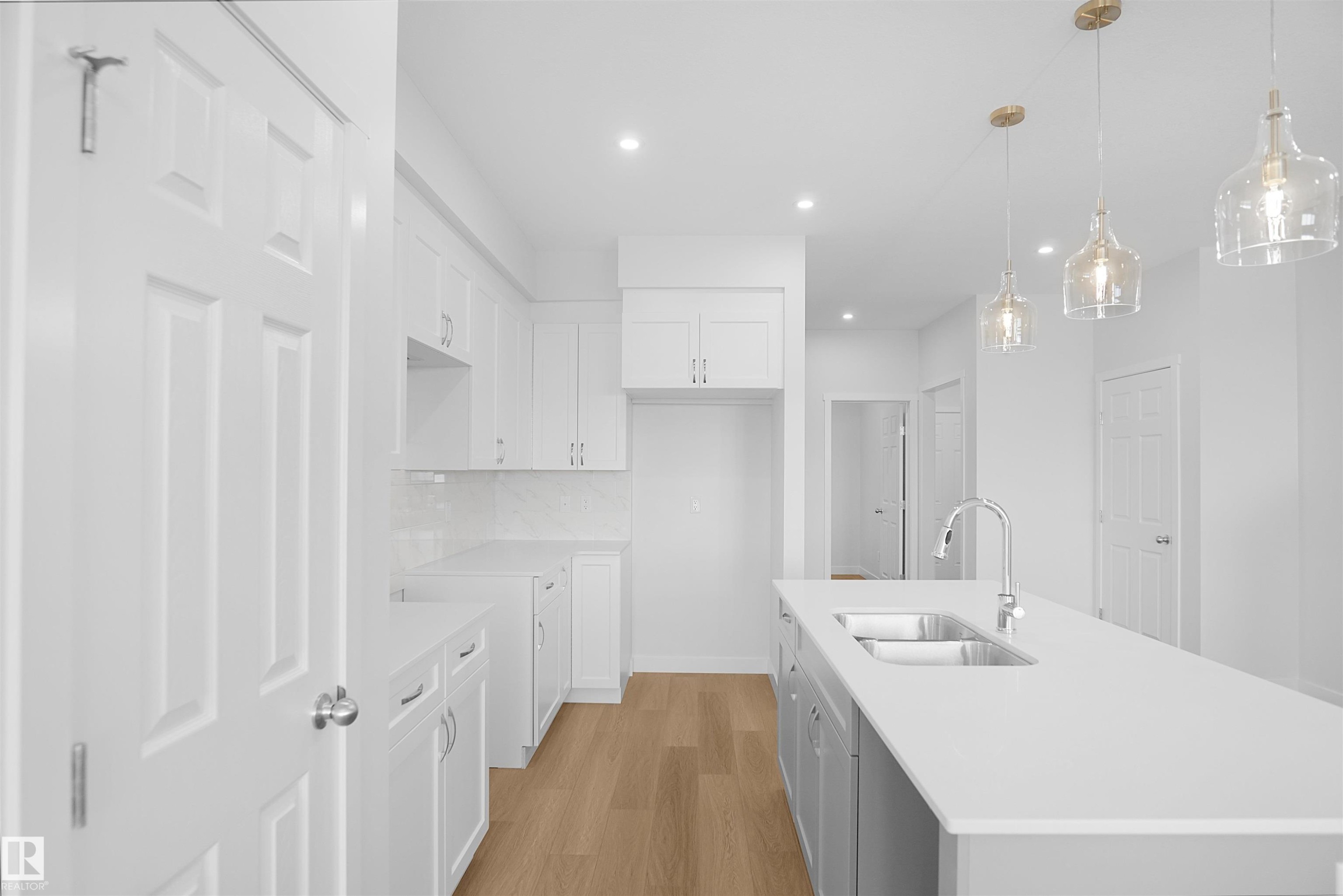 2124 210 Street, Edmonton, AB - Indoor Photo Showing Kitchen With Double Sink With Upgraded Kitchen