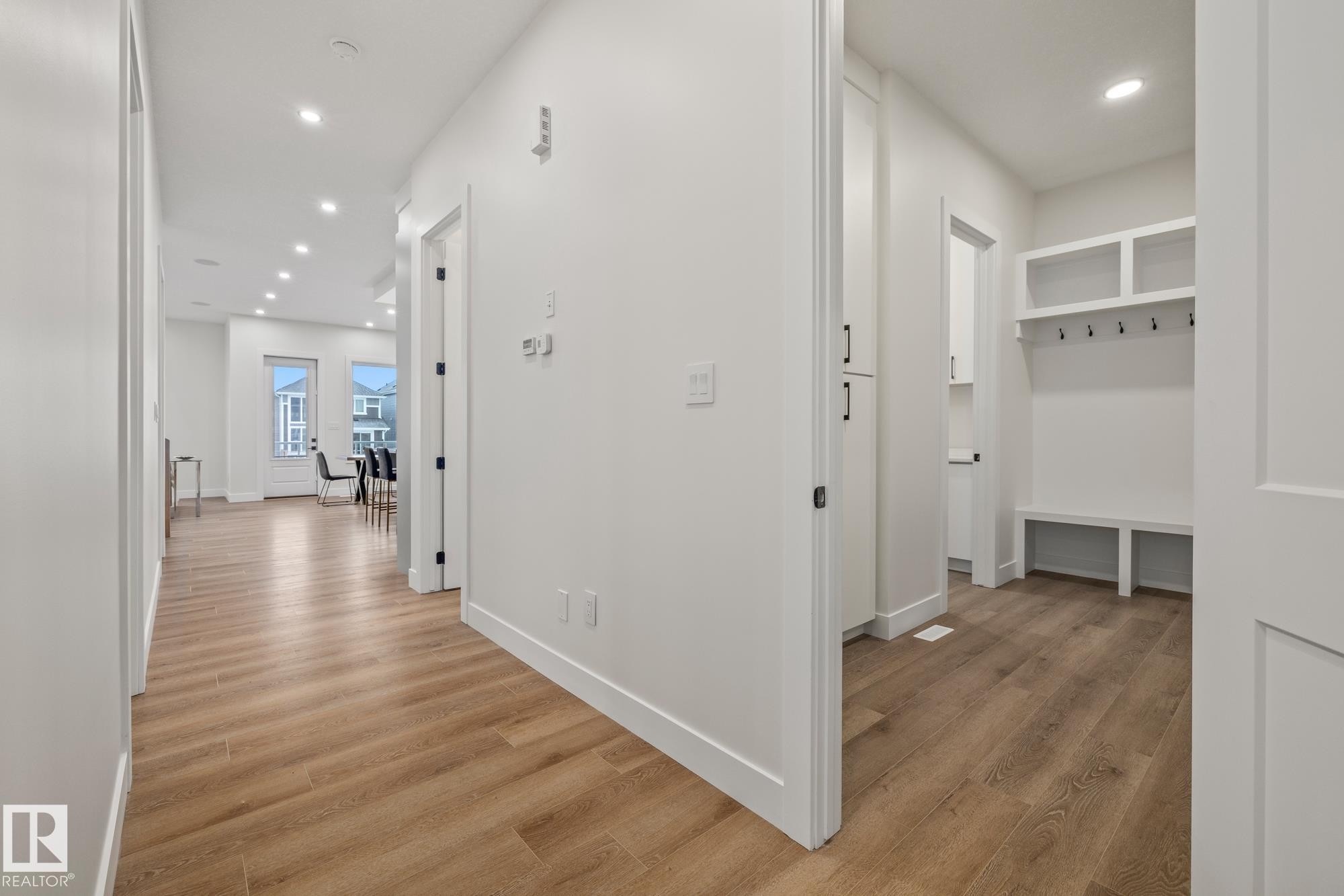Hall featuring recessed lighting and light wood-type flooring - 132 Edgewater Circle, Leduc, AB - Indoor Photo Showing Other Room