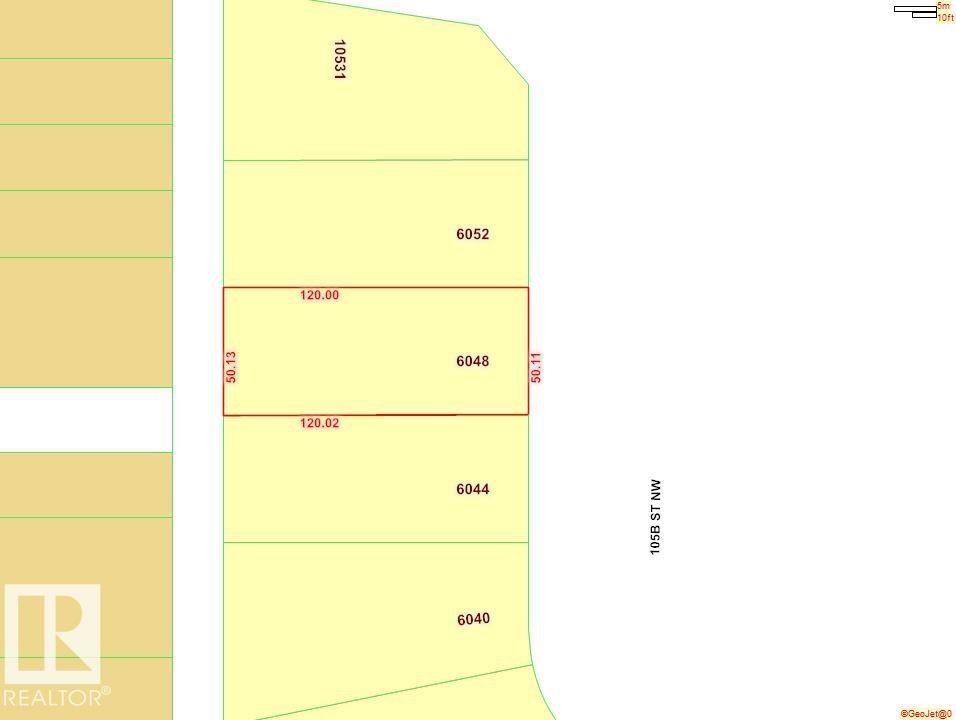Map showing property parcels - 6048 105B Street Nw, Edmonton, AB - Other