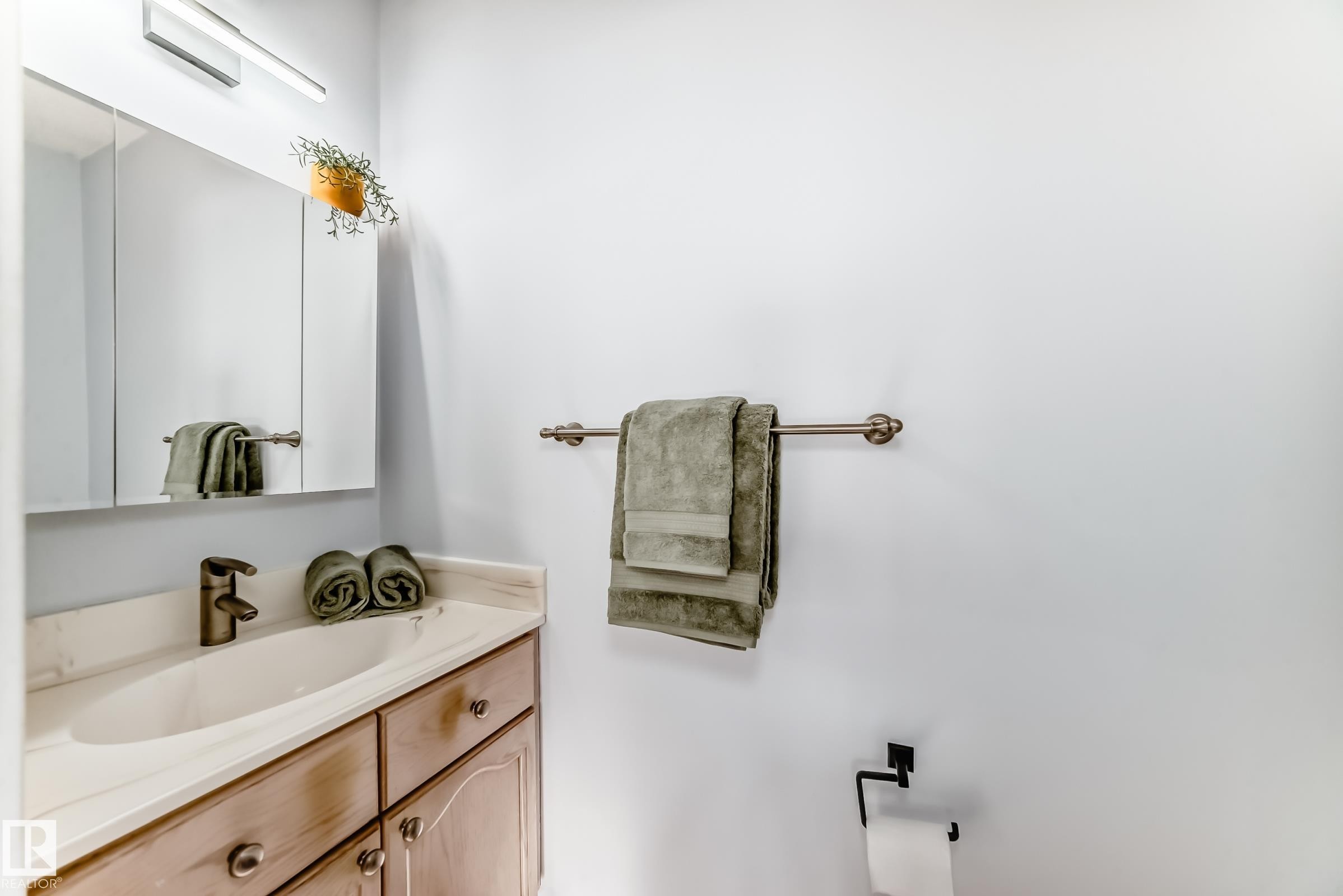 Bathroom featuring vanity - 7011 190B Street, Edmonton, AB - Indoor Photo Showing Bathroom