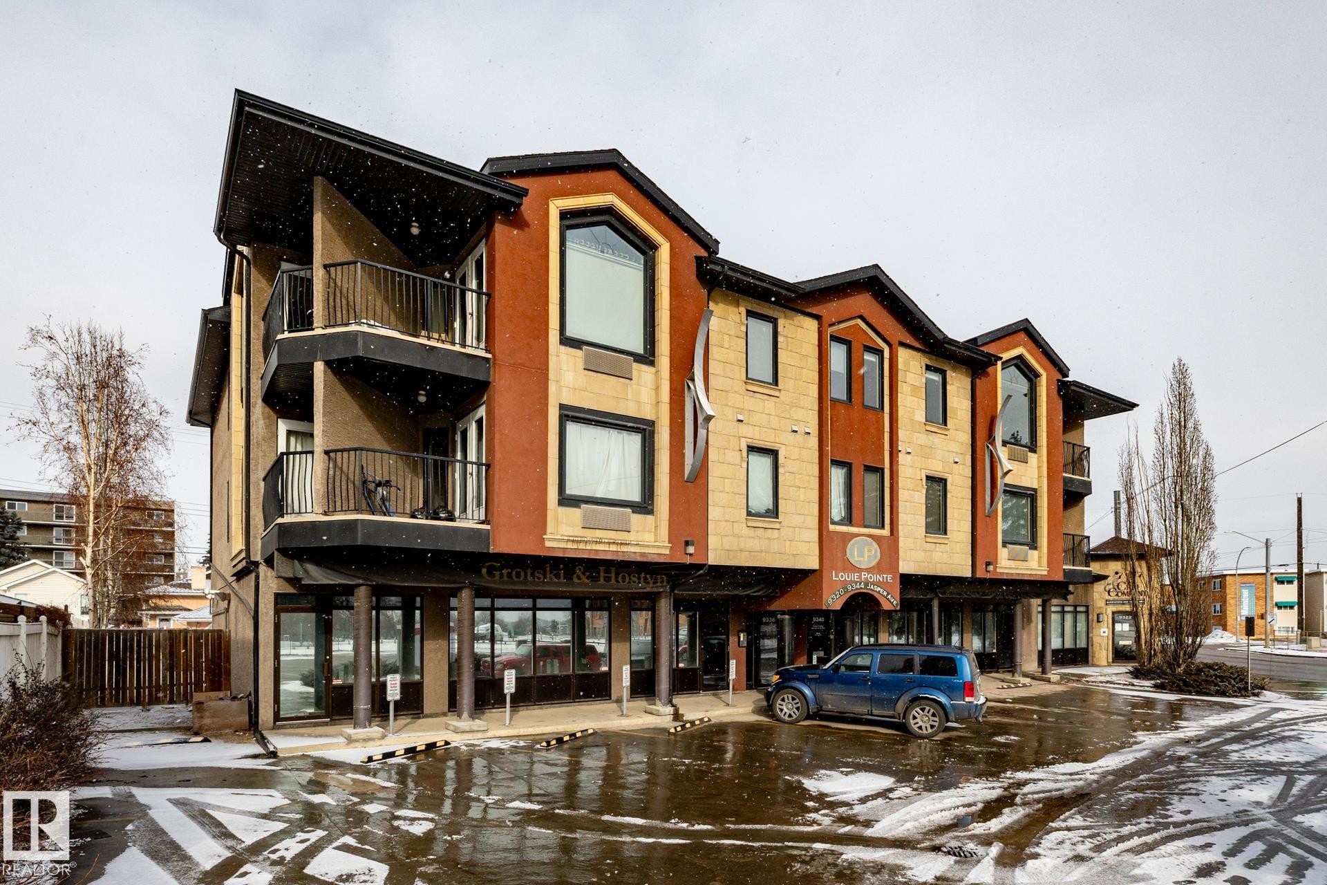 304 9336 Jasper Avenue, Edmonton, AB - Outdoor With Balcony With Facade
