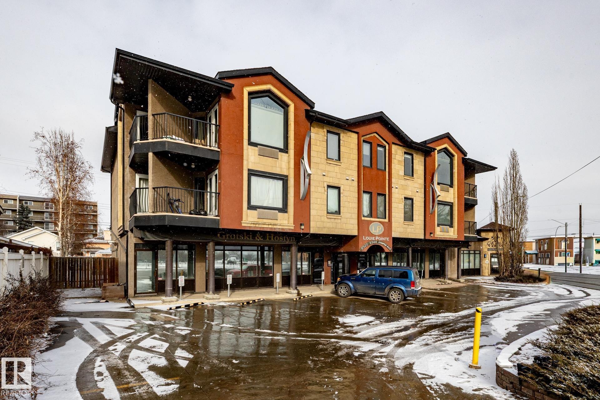 304 9336 Jasper Avenue, Edmonton, AB - Outdoor With Balcony With Facade