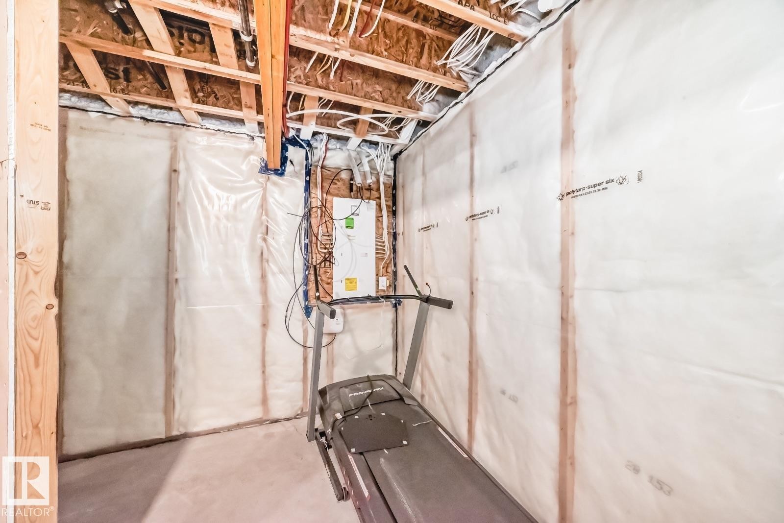 Unfinished basement with electric panel - 2823 Duke Crescent, Edmonton, AB - Indoor Photo Showing Basement
