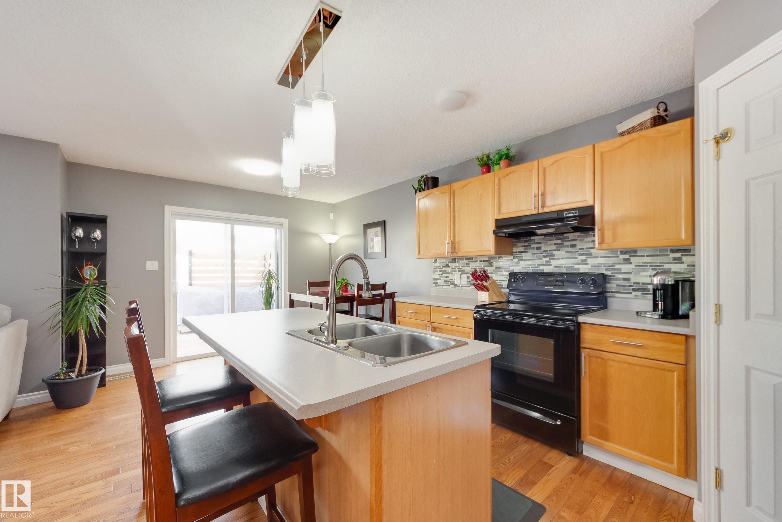 2844 40B Avenue, Edmonton, AB - Indoor Photo Showing Kitchen With Double Sink