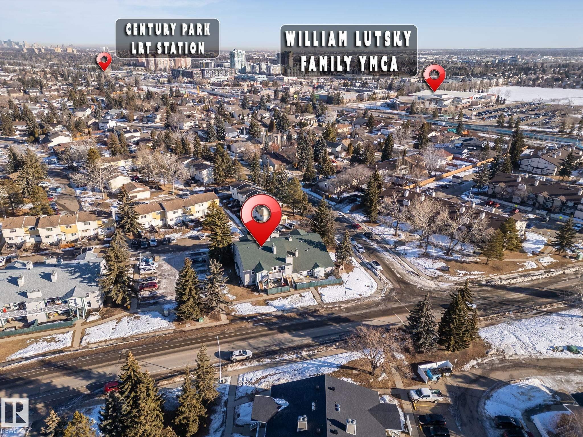 Aerial view of property's location featuring nearby suburban area - 1925 Saddleback Road, Edmonton, AB - Outdoor With View