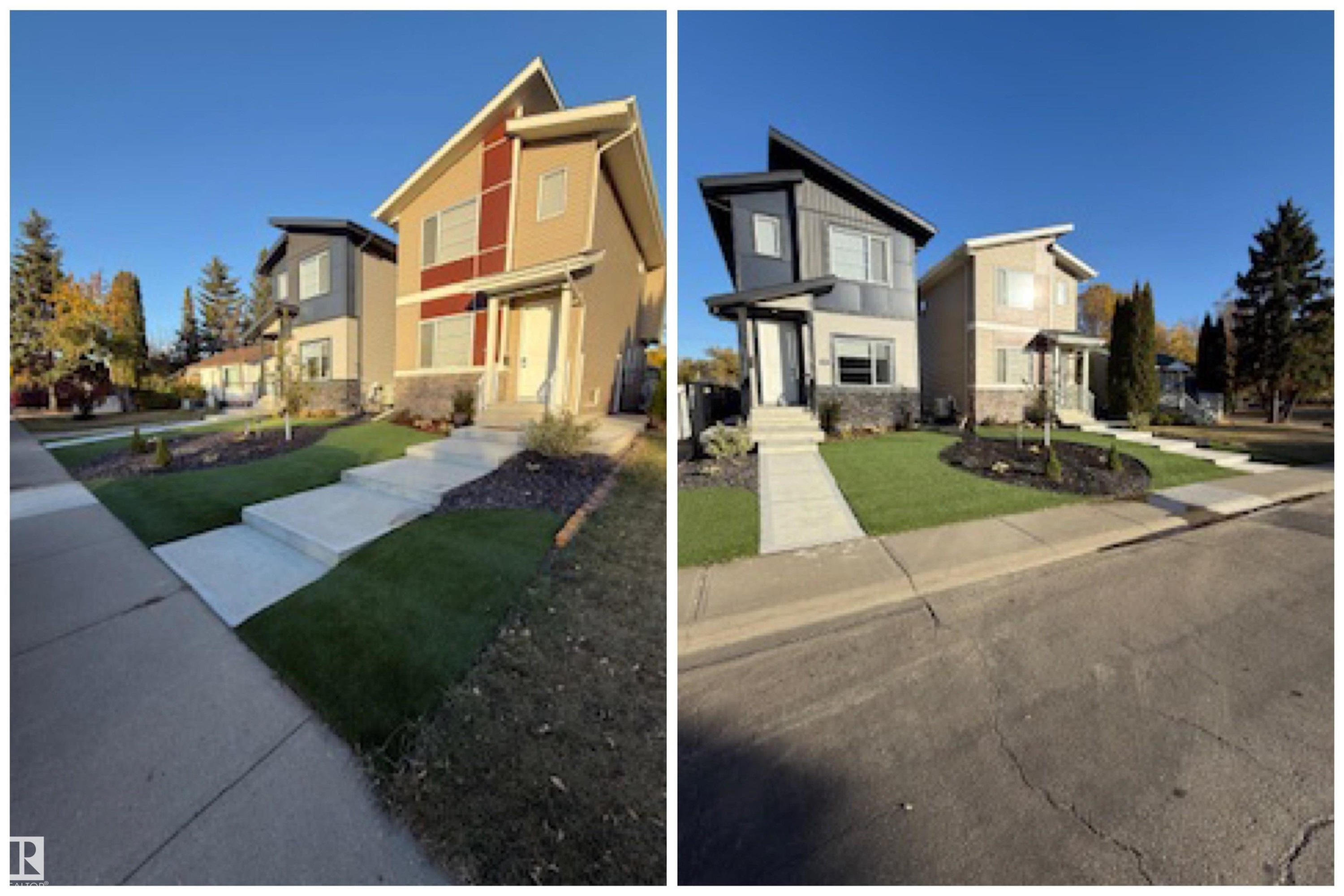 Seller Photo of artificial grass & landscape bed - 10909 151 Street, Edmonton, AB - Outdoor With Facade