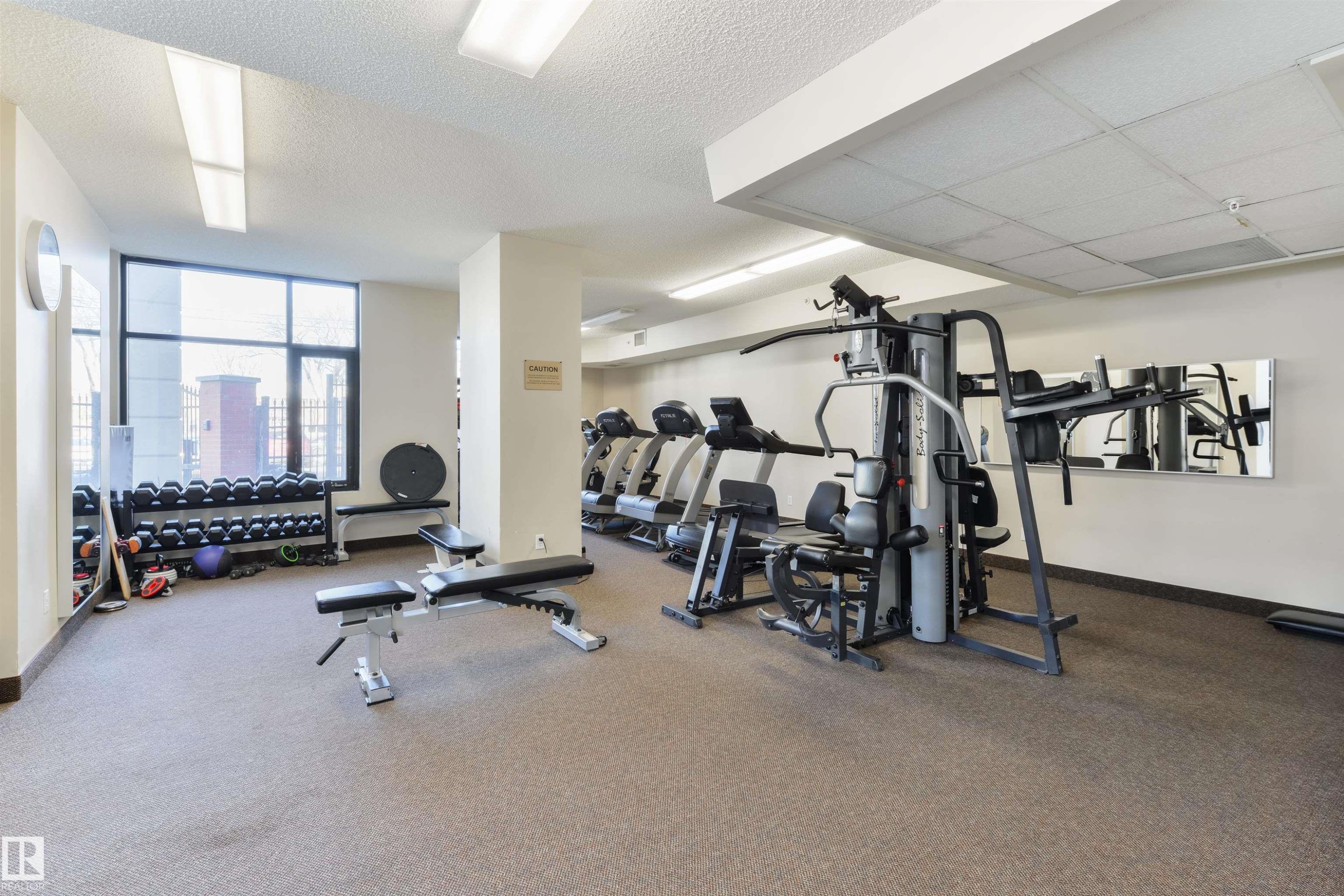 1107 9020 Jasper Avenue, Edmonton, AB - Indoor Photo Showing Gym Room