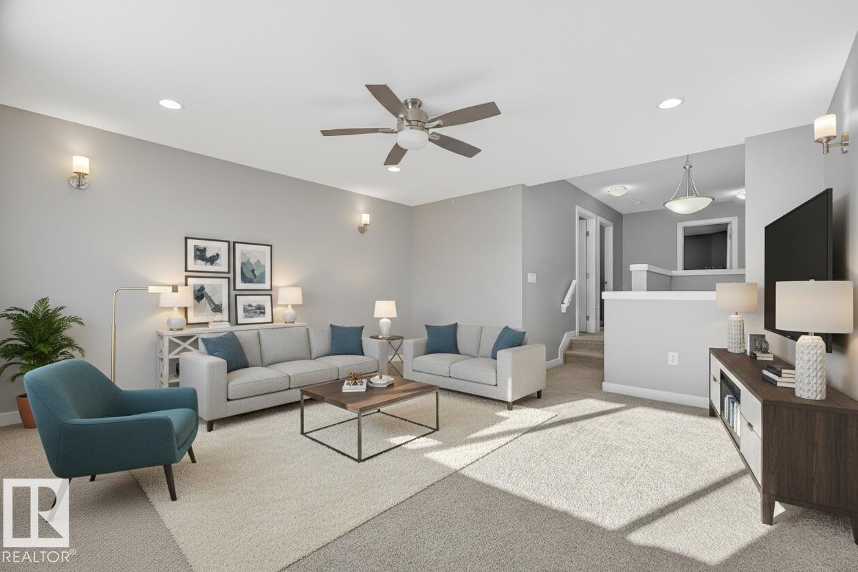 90 Hilldowns Drive, Spruce Grove, AB - Indoor Photo Showing Living Room