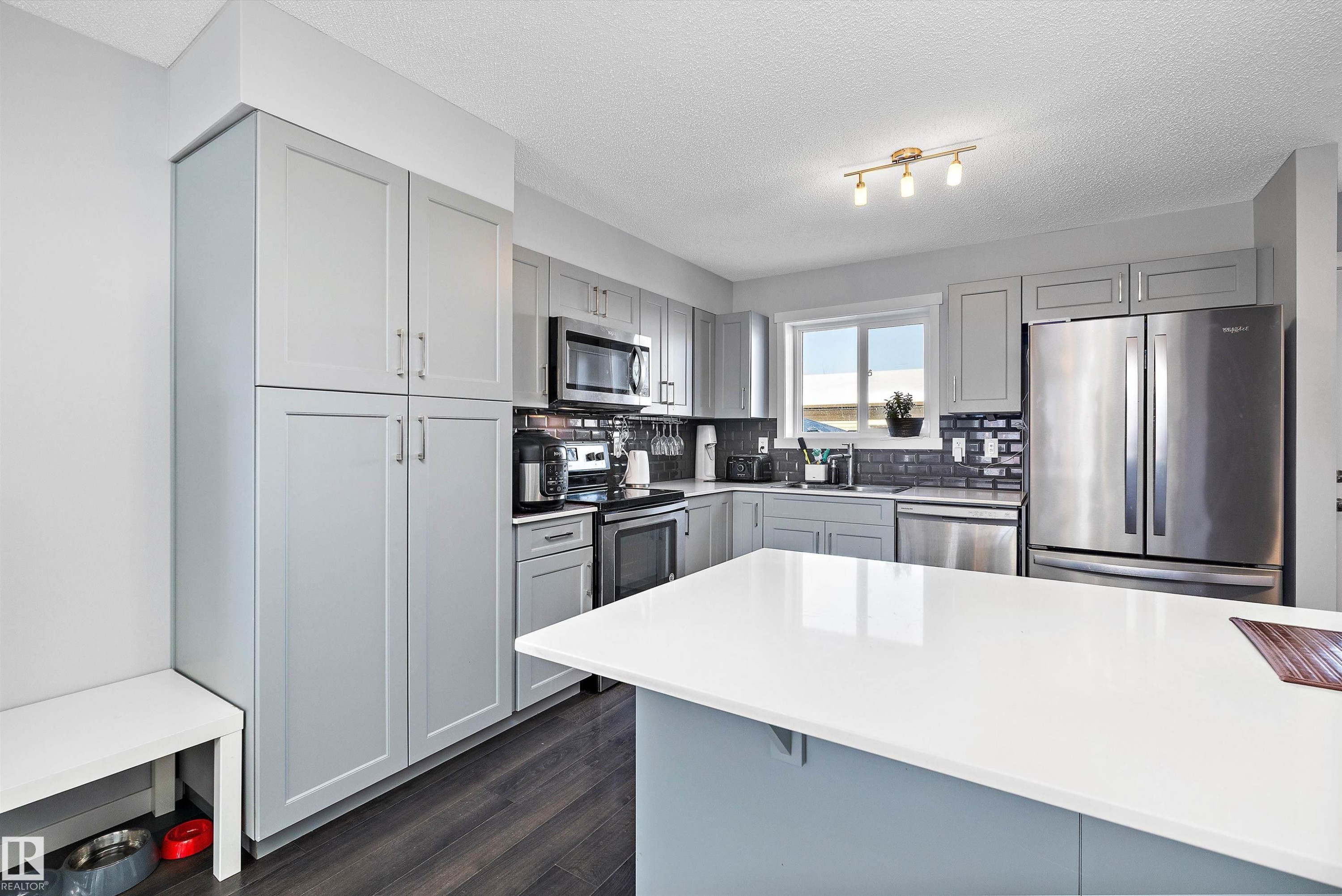 20106 27 Avenue, Edmonton, AB - Indoor Photo Showing Kitchen With Stainless Steel Kitchen With Upgraded Kitchen