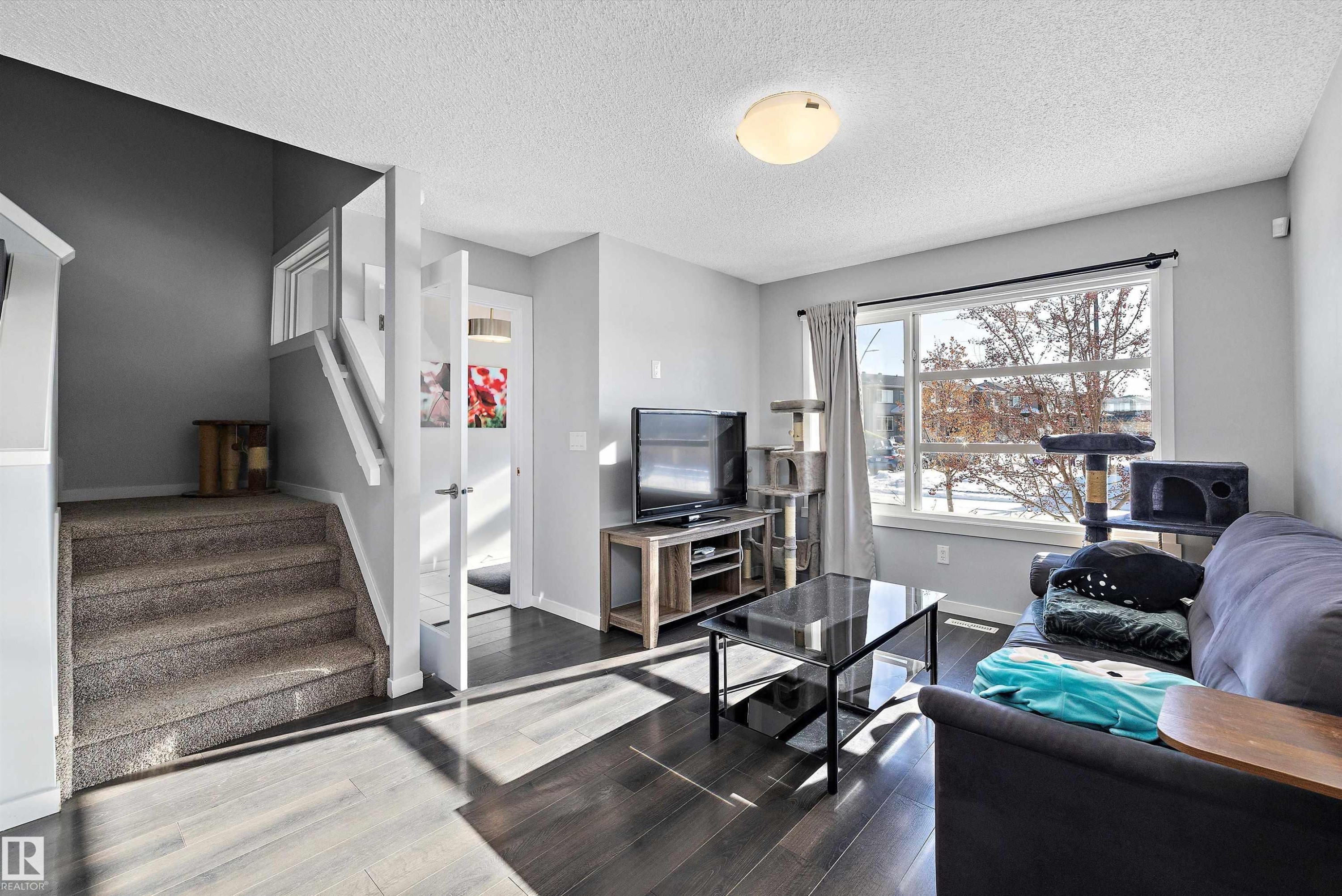 20106 27 Avenue, Edmonton, AB - Indoor Photo Showing Living Room