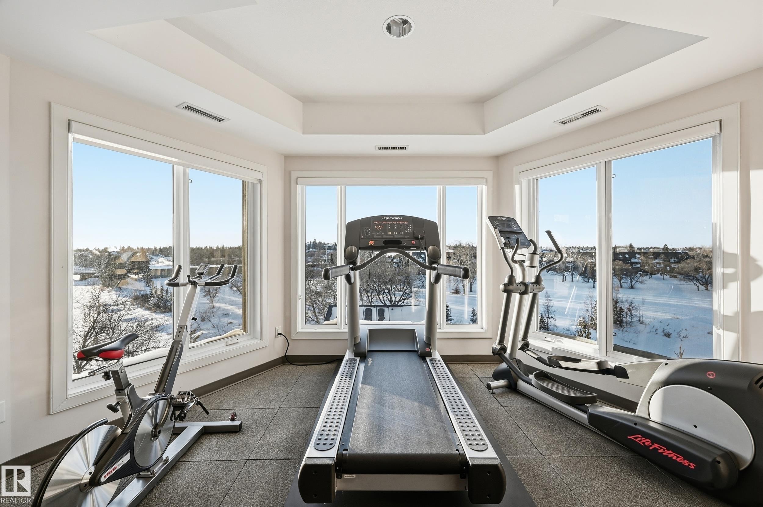 3 35 Sturgeon Road, St. Albert, AB - Indoor Photo Showing Gym Room