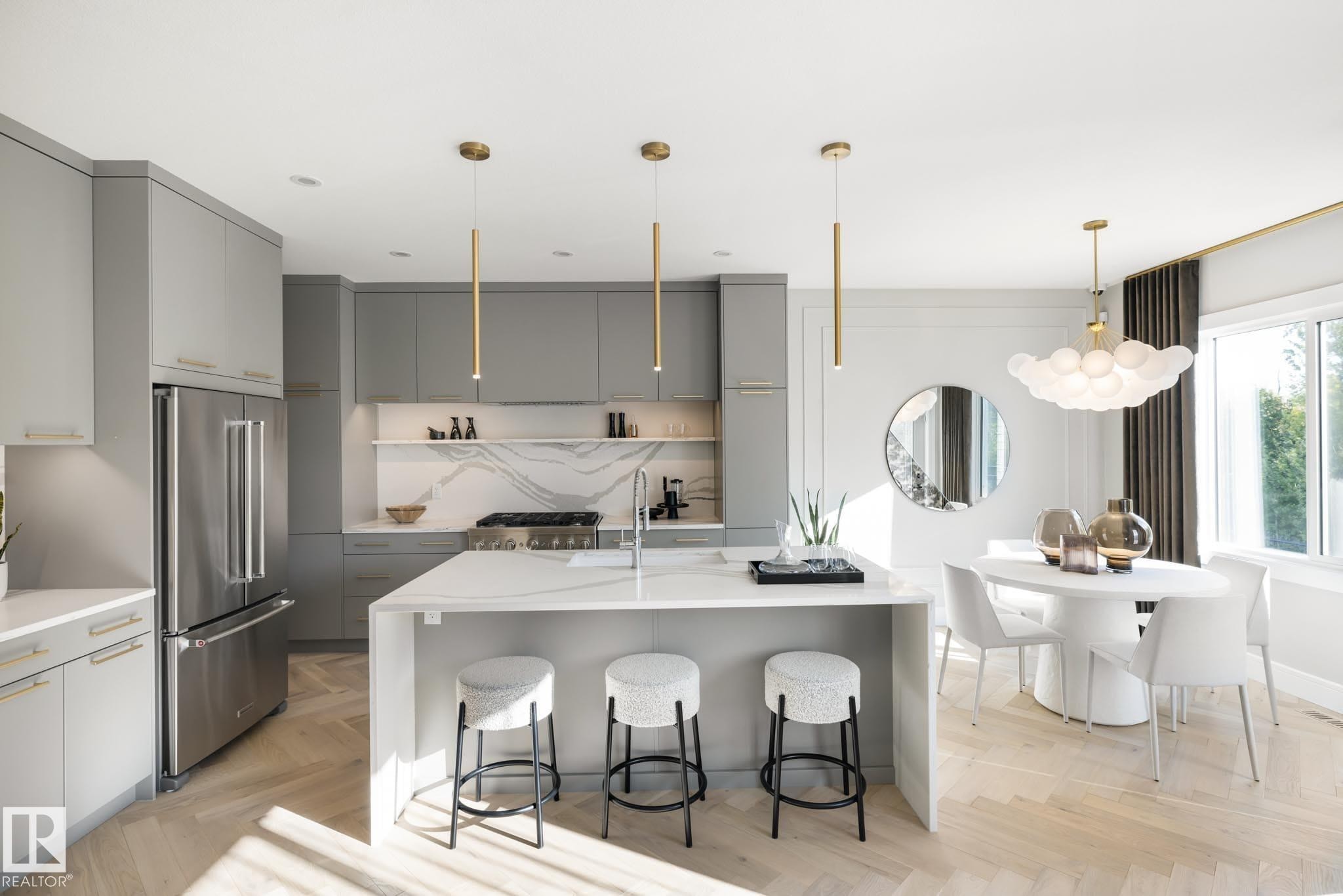 17427 7 Street, Edmonton, AB - Indoor Photo Showing Kitchen With Stainless Steel Kitchen With Upgraded Kitchen