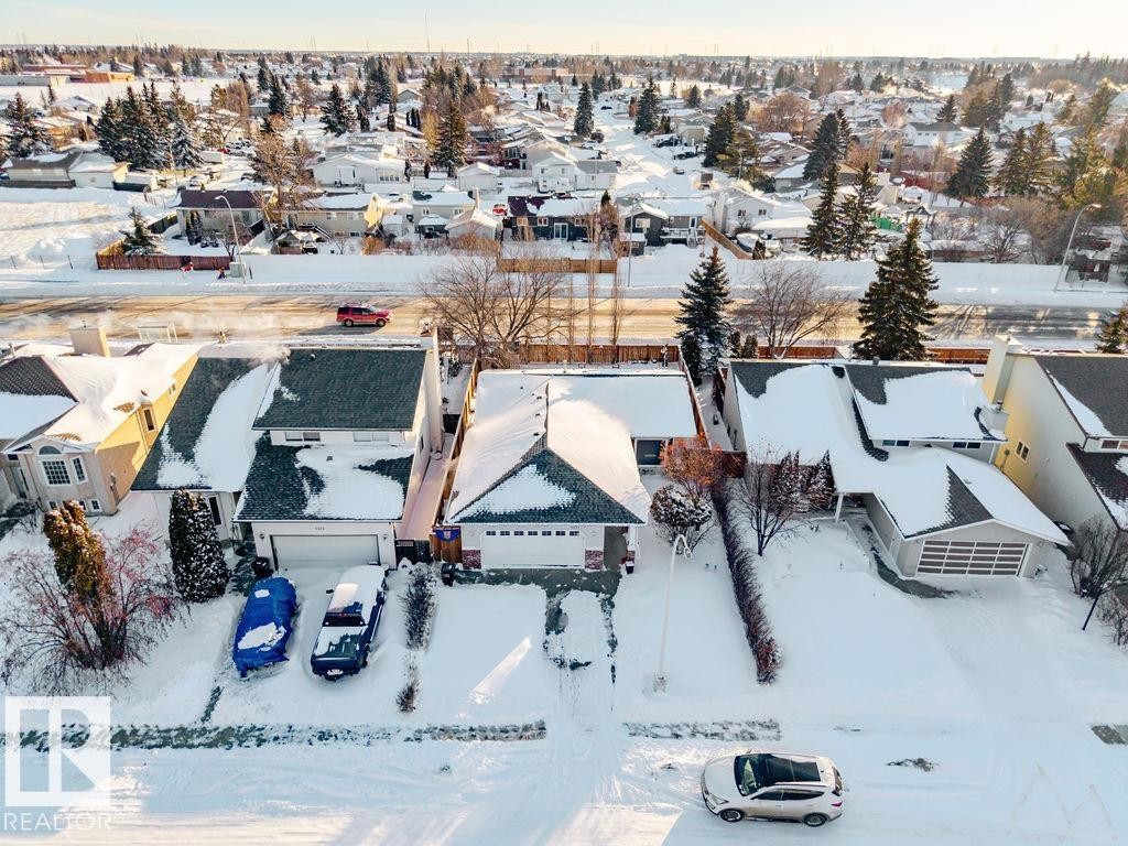 Snowy aerial view featuring a residential view - 3011 44A Street, Edmonton, AB - Outdoor With View