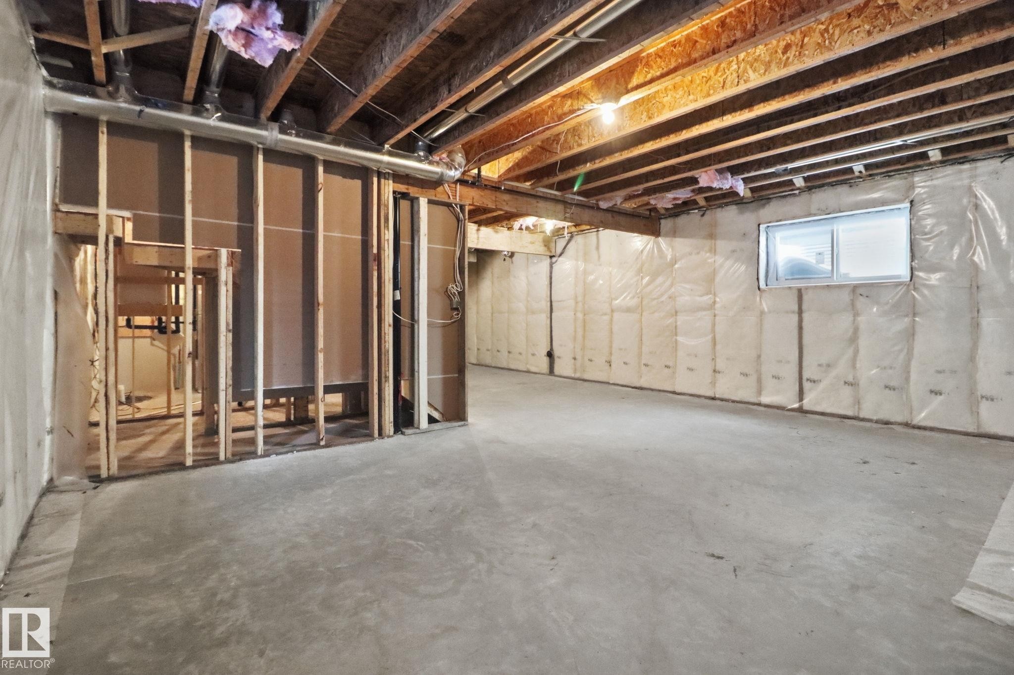 View of below grade area - 90 Eldridge Point(E), St. Albert, AB - Indoor Photo Showing Basement