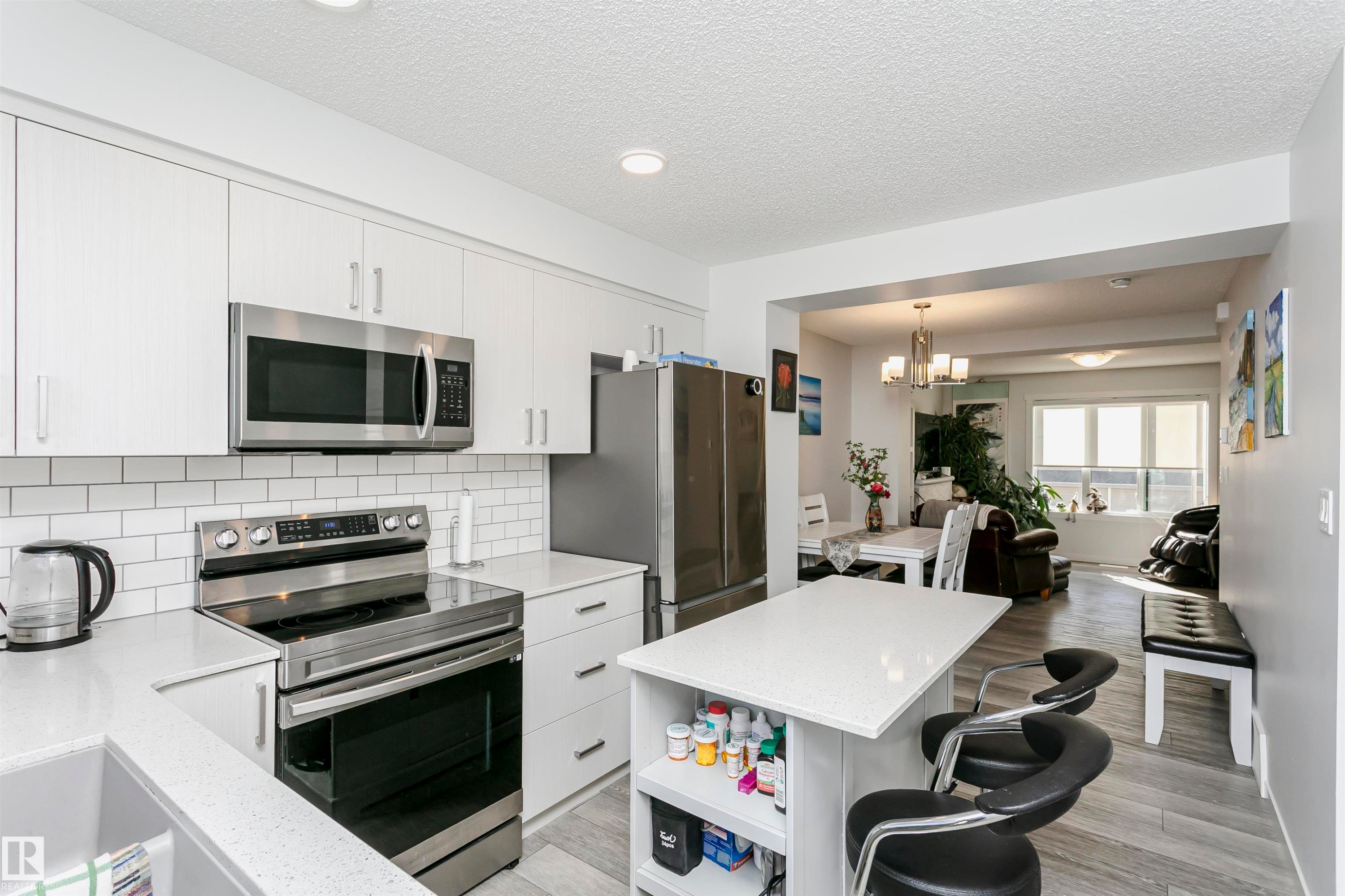 19627 28 Avenue, Edmonton, AB - Indoor Photo Showing Kitchen With Stainless Steel Kitchen