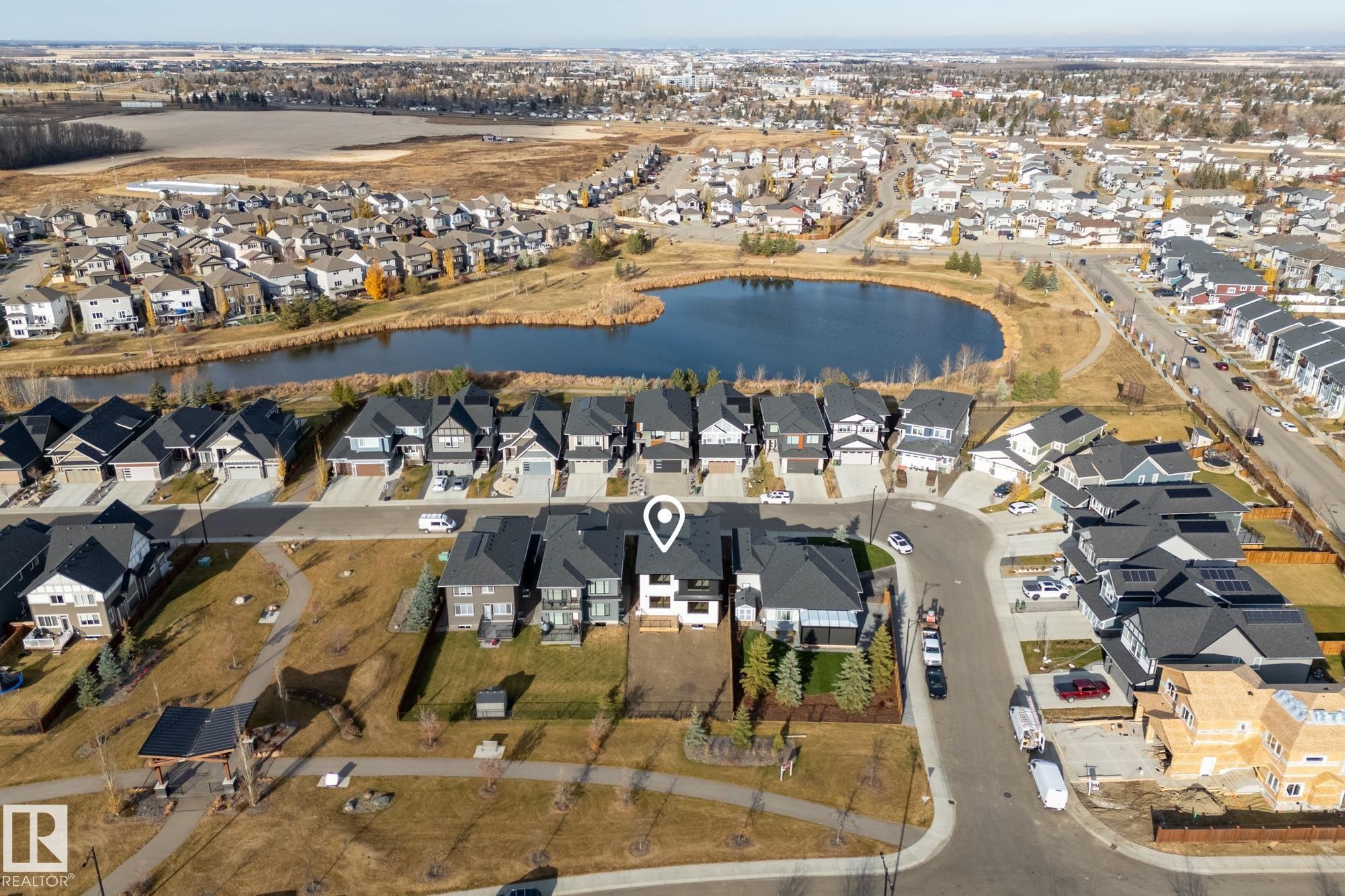 181 Edgewater Circle, Leduc, AB - Outdoor With Body Of Water With View