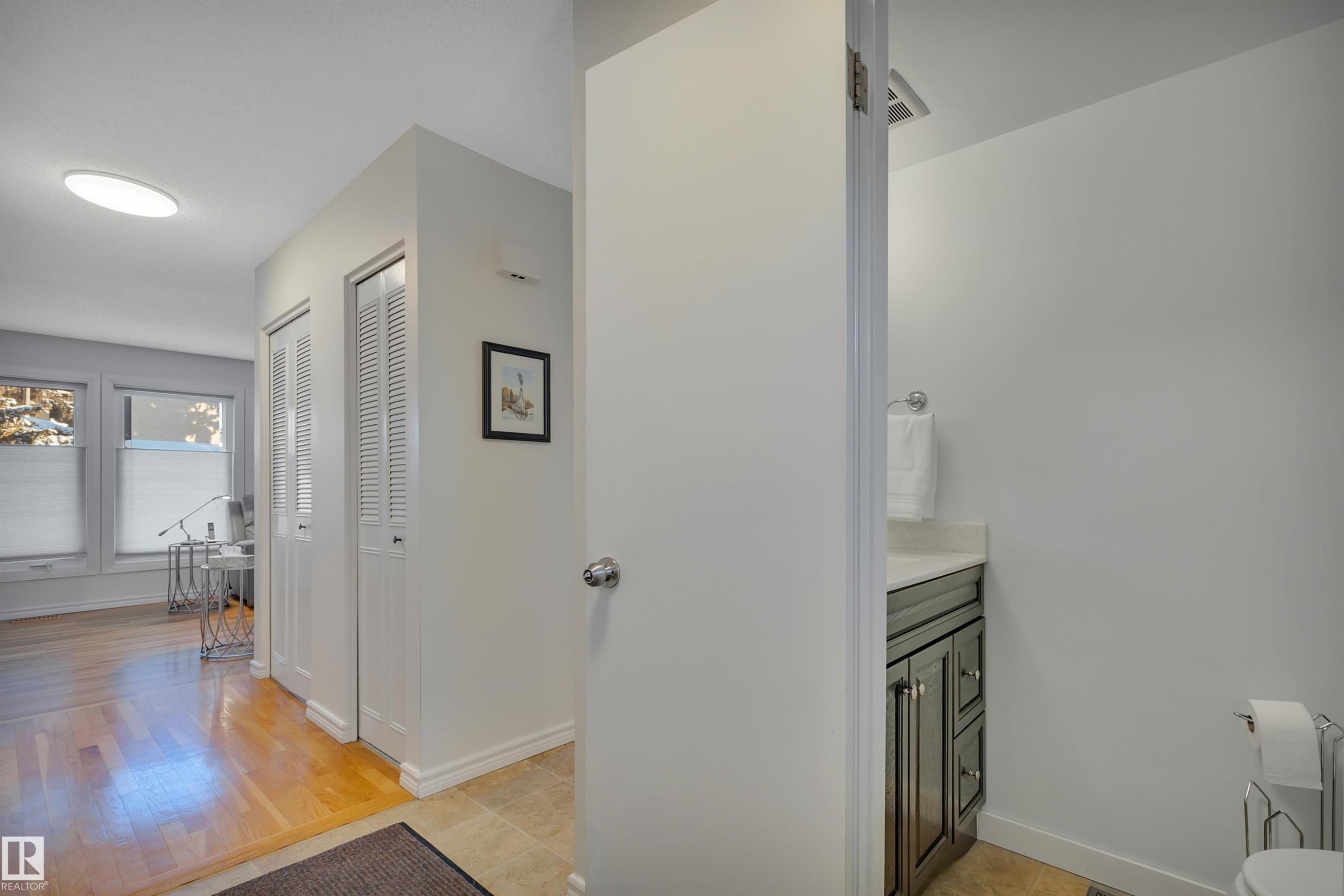 Bathroom featuring a closet and vanity - 7075 32 Avenue, Edmonton, AB - Indoor Photo Showing Other Room