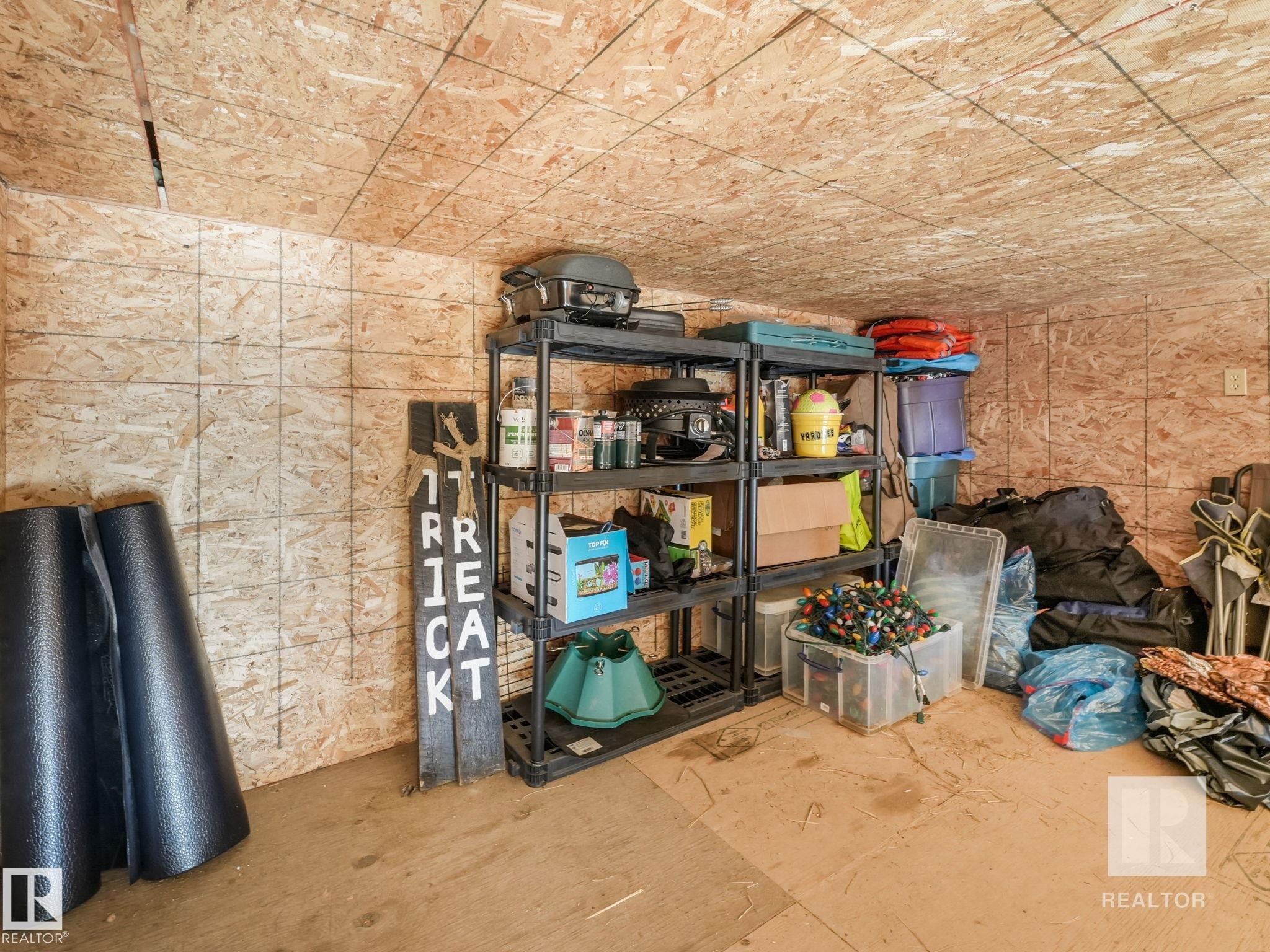 View of storage - 4504 48 Avenue, Onoway, AB - Indoor Photo Showing Other Room