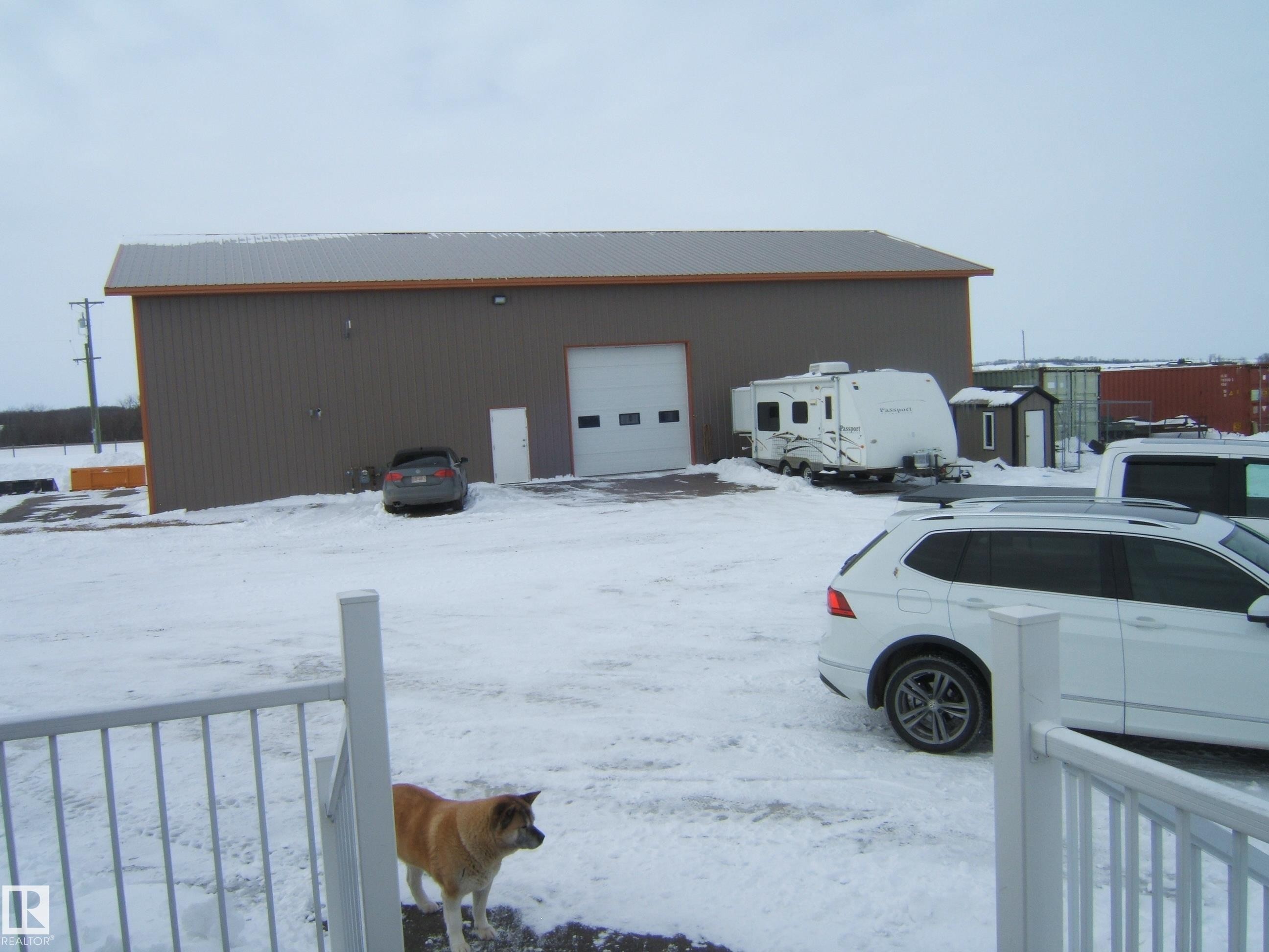 View of snow covered structure - 125076 Twp Rd 540, Rural Two Hills County, AB - Outdoor