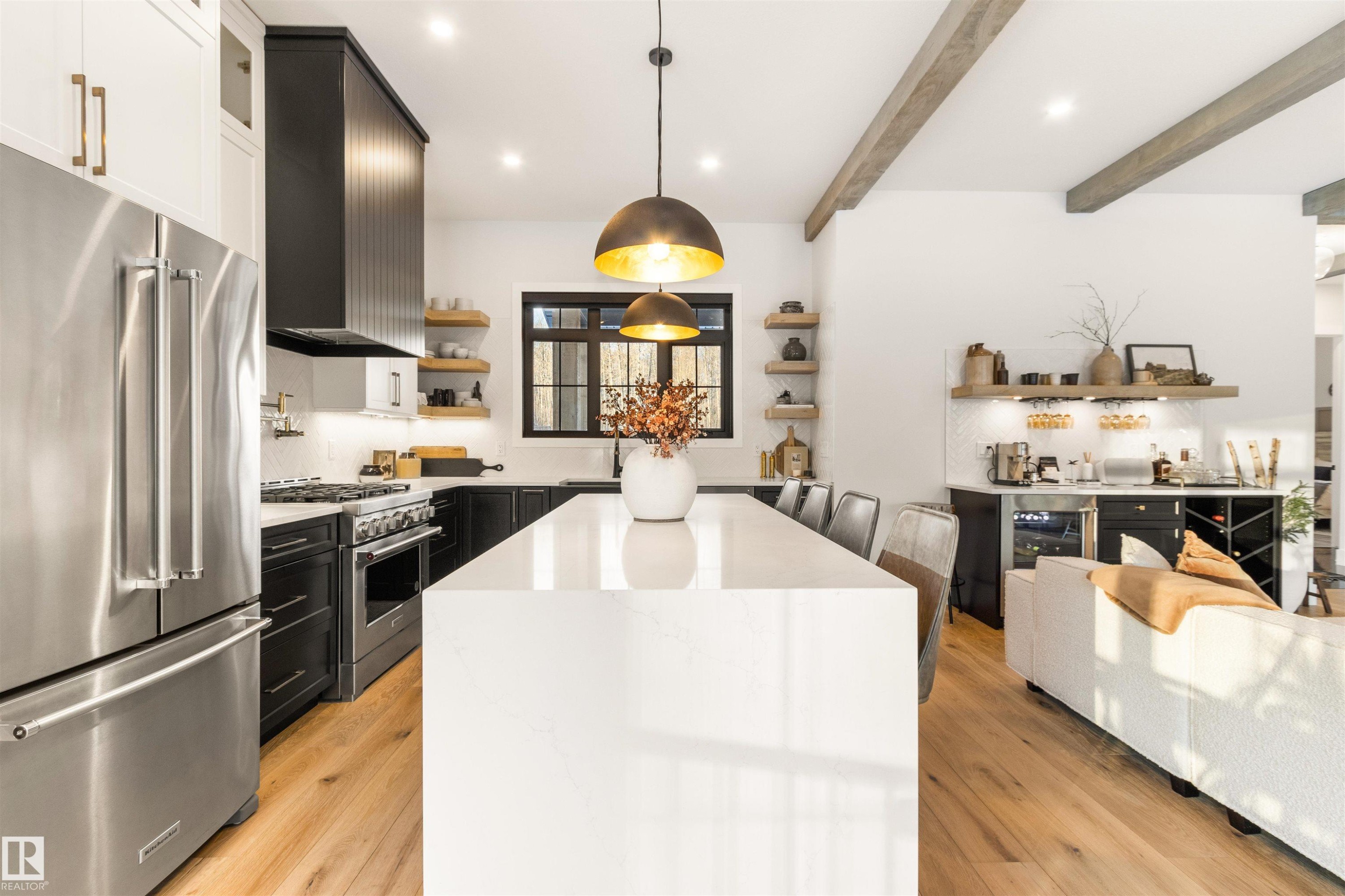 49213 Range Road 82, Rural Brazeau County, AB - Indoor Photo Showing Kitchen With Upgraded Kitchen