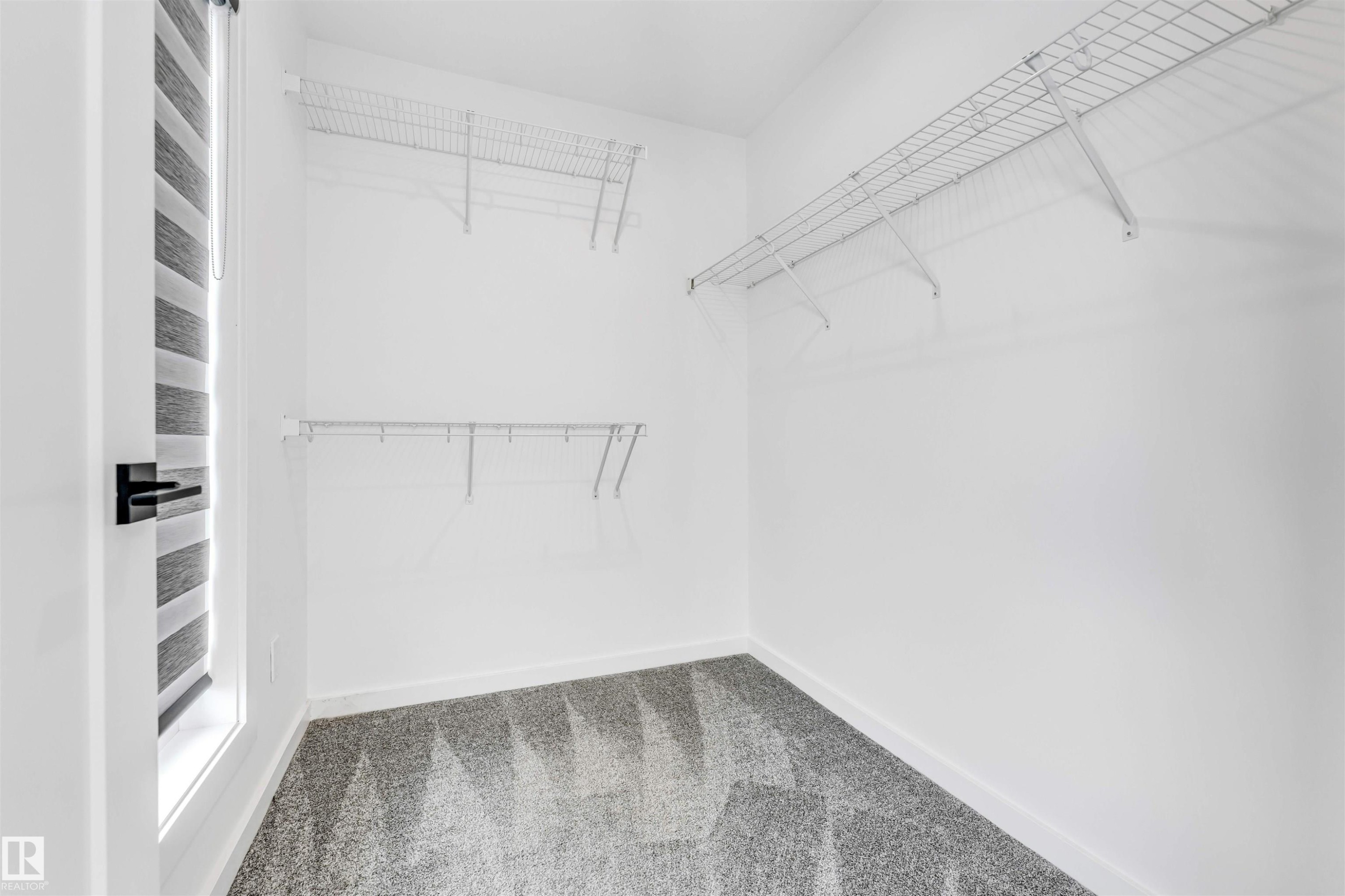 Walk in closet featuring carpet floors - 77 5 Rondeau Drive, St. Albert, AB - Indoor With Storage
