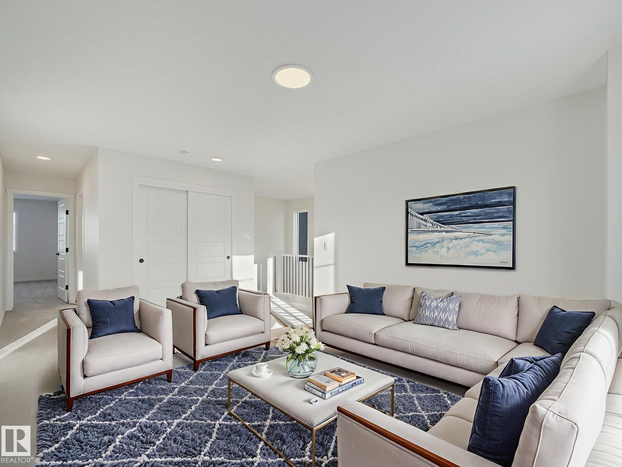 Living room featuring recessed lighting - 20506 16A Avenue, Edmonton, AB - Indoor Photo Showing Living Room