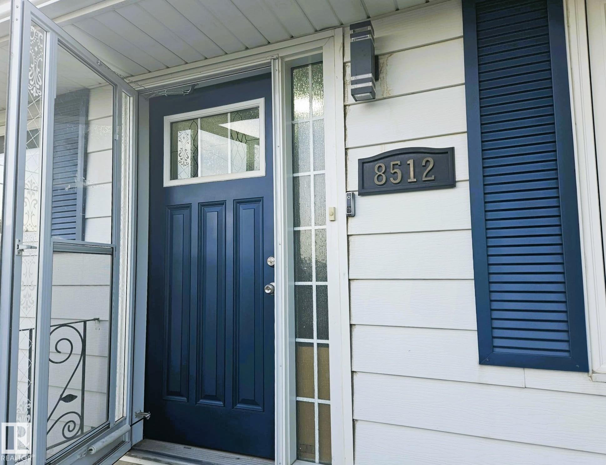 View of exterior entry - 8512 131 Avenue, Edmonton, AB - Outdoor With Exterior