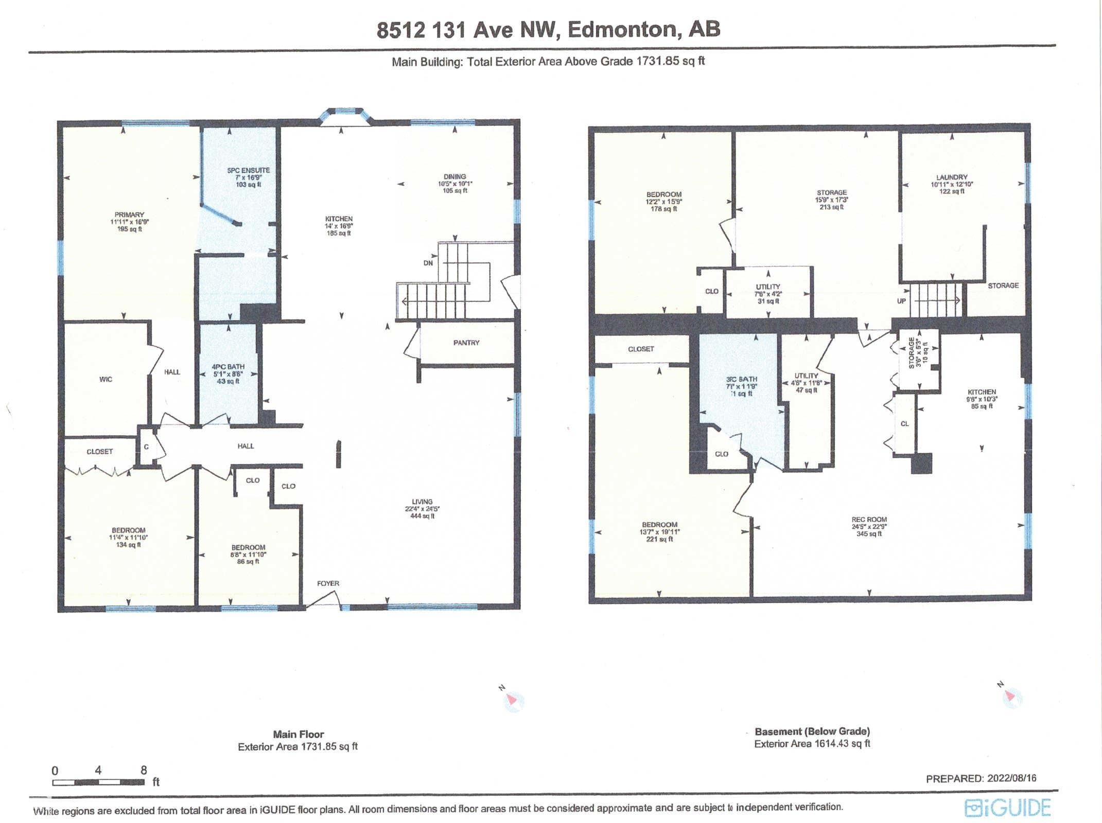 View of floor plan / room layout - 8512 131 Avenue, Edmonton, AB - Other