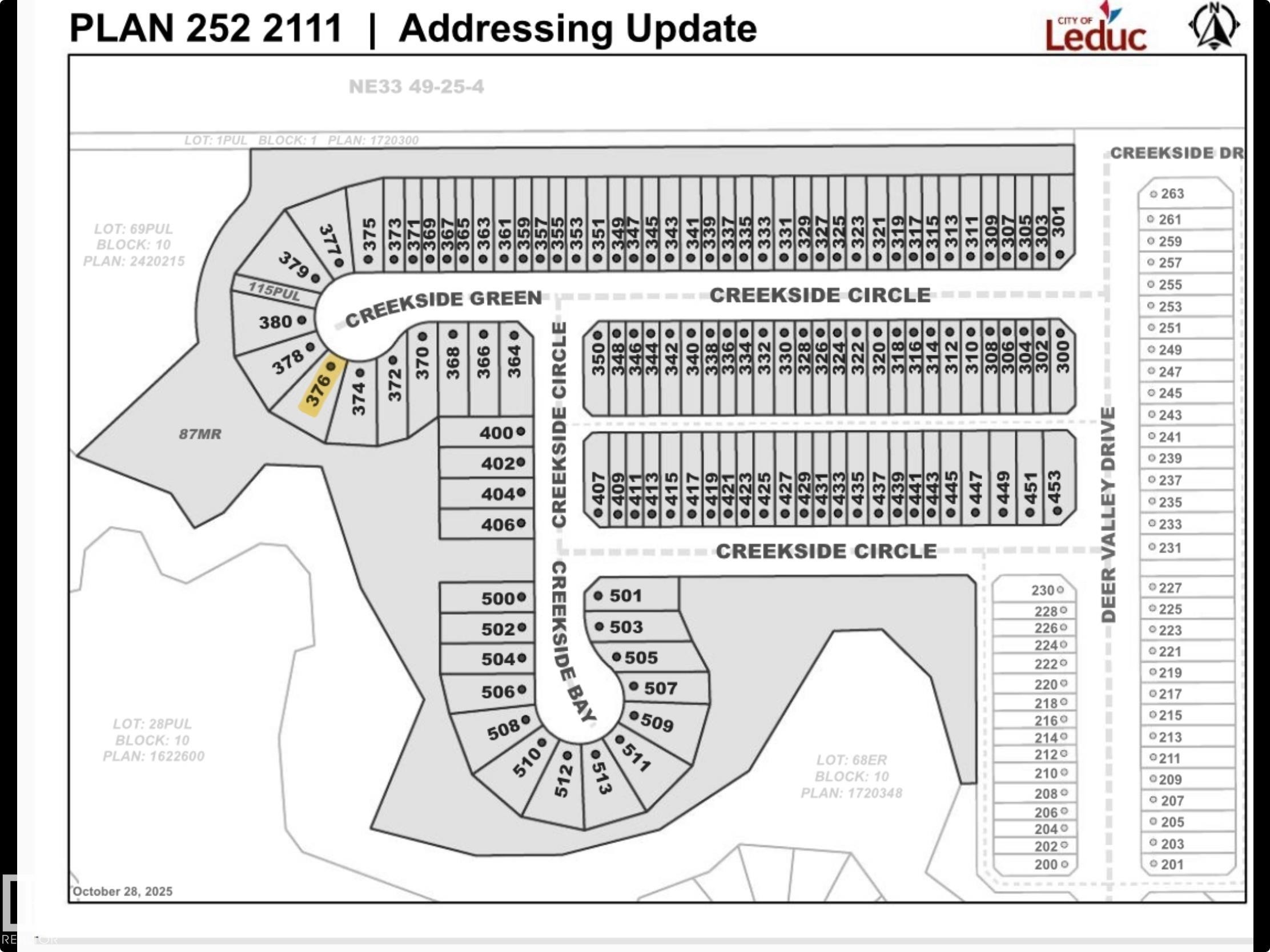 View of miscellaneous document - 376 Creekside Green, Leduc, AB