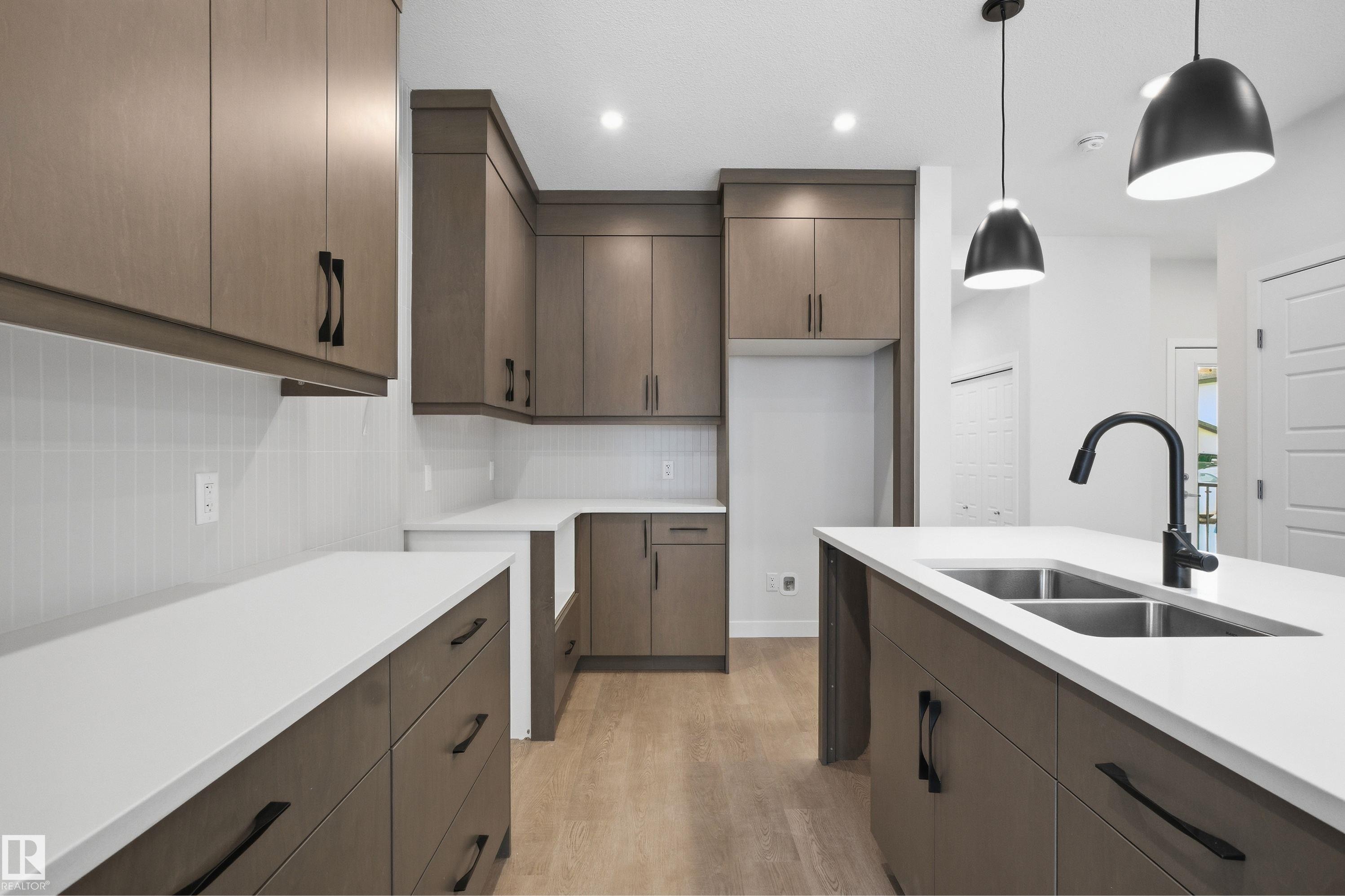 8964 Elves Loop, Edmonton, AB - Indoor Photo Showing Kitchen With Double Sink