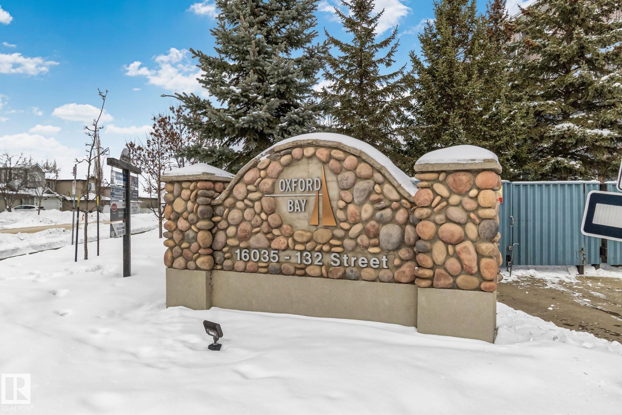 View of community sign - 406 16035 132 Street Nw, Edmonton, AB - Outdoor