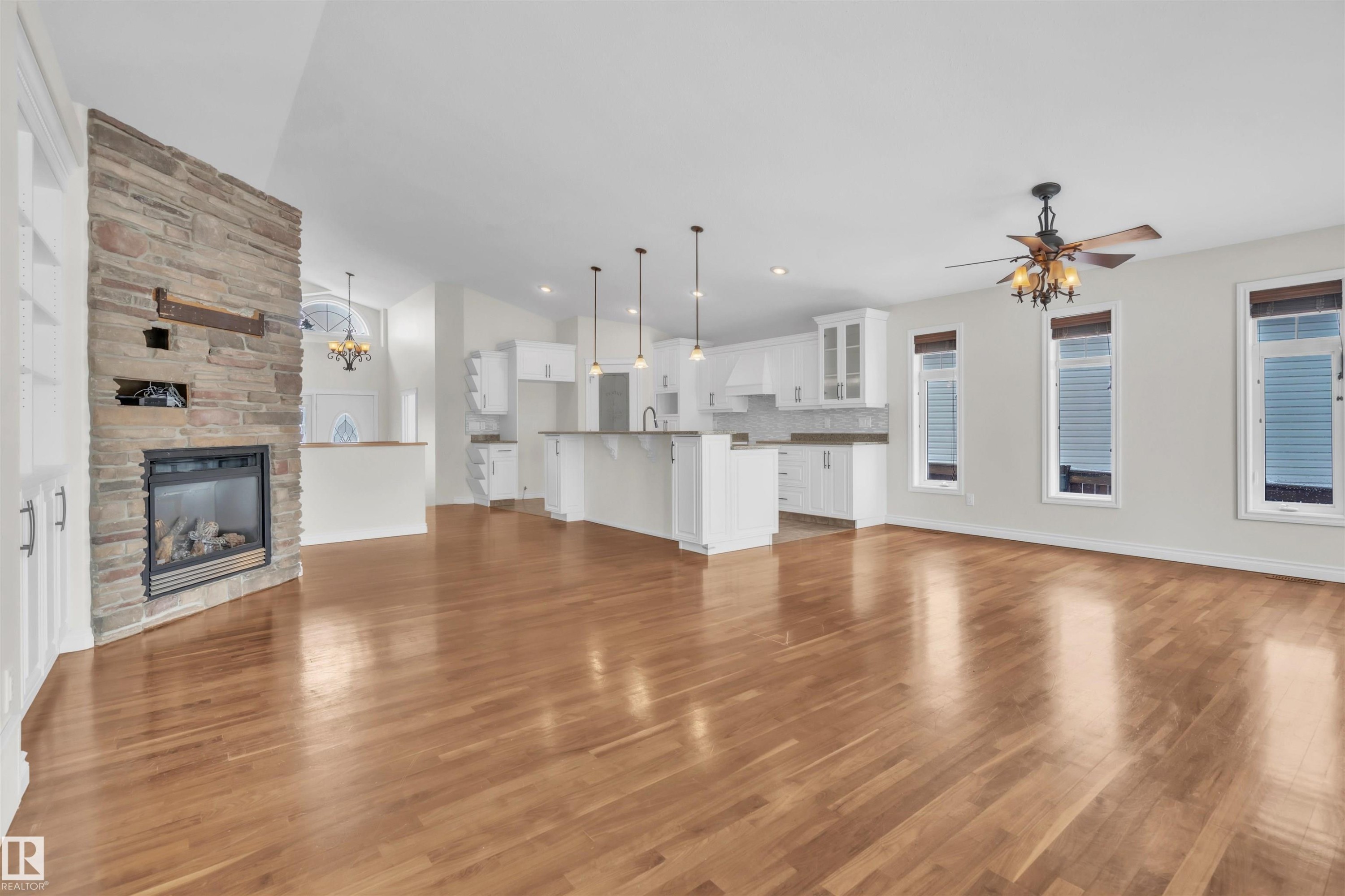 711 21 Street, Cold Lake, AB - Indoor Photo Showing Living Room With Fireplace