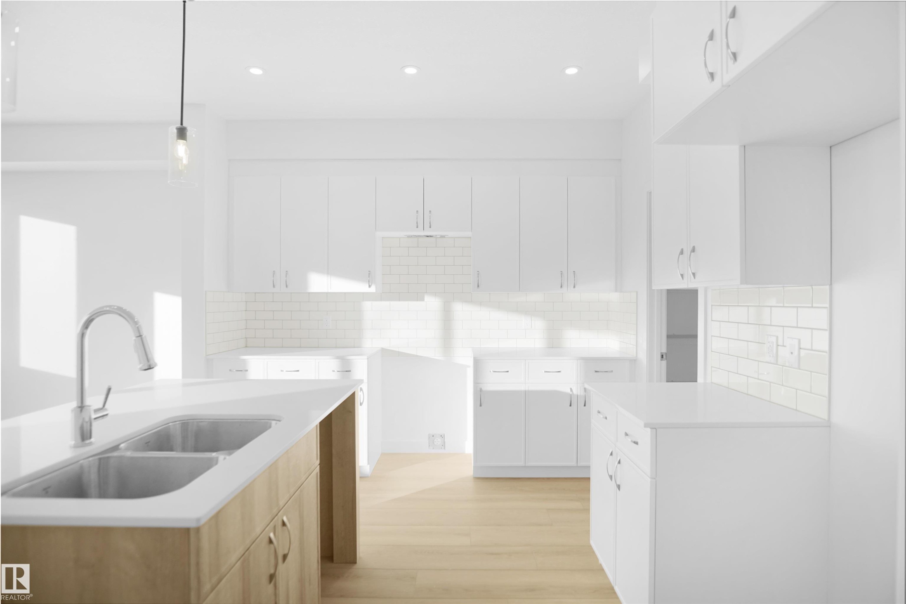 2120 210 Street, Edmonton, AB - Indoor Photo Showing Kitchen With Double Sink With Upgraded Kitchen