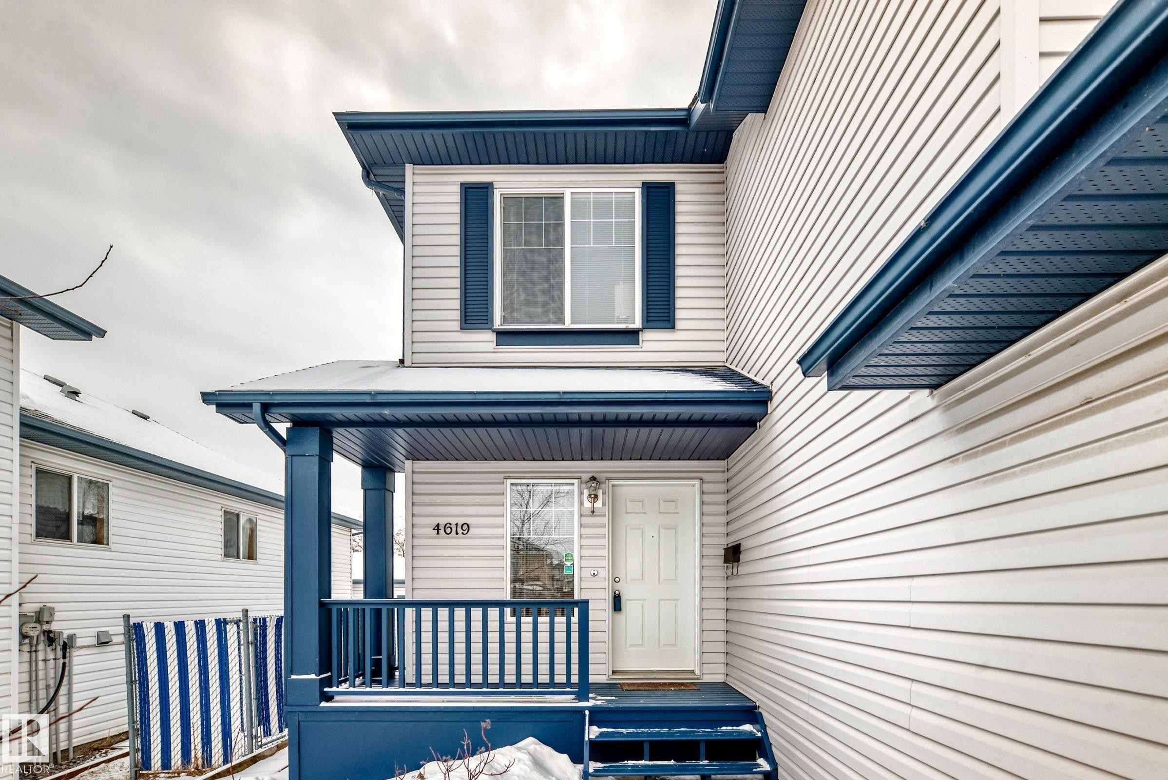 View of exterior entry featuring a porch - 4619 151 Avenue, Edmonton, AB - Outdoor With Deck Patio Veranda With Exterior