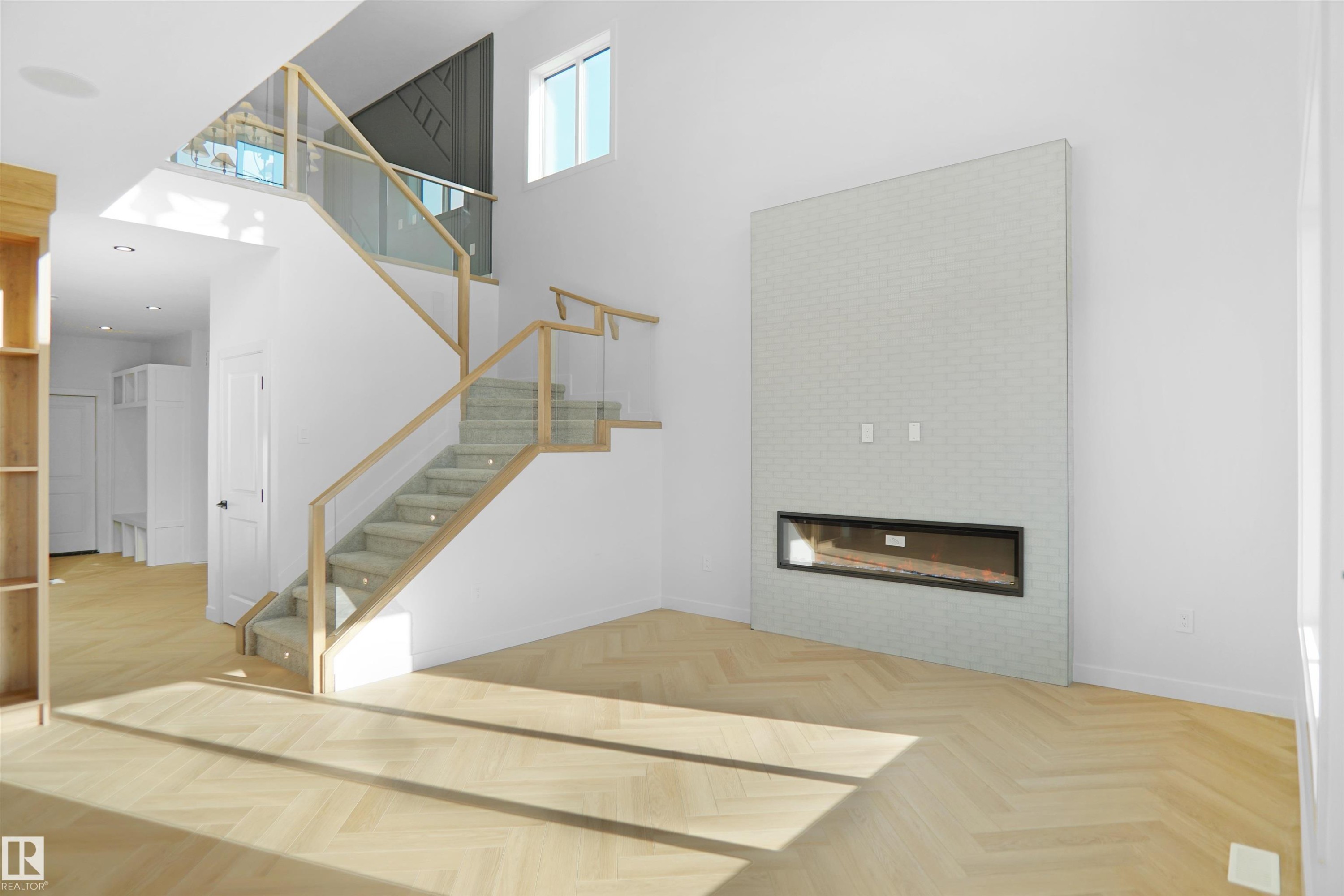 11 Trill Point(E), Spruce Grove, AB - Indoor Photo Showing Other Room With Fireplace