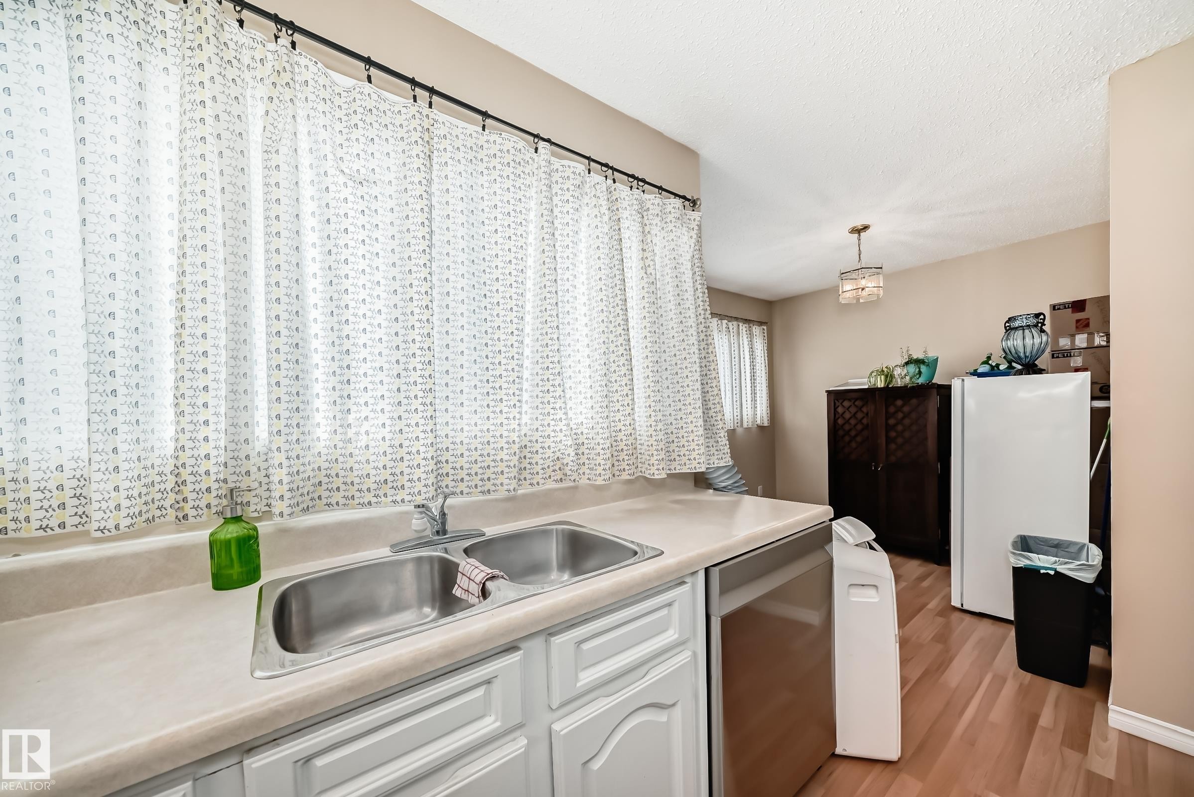 1049 Millbourne Road E, Edmonton, AB - Indoor Photo Showing Kitchen With Double Sink