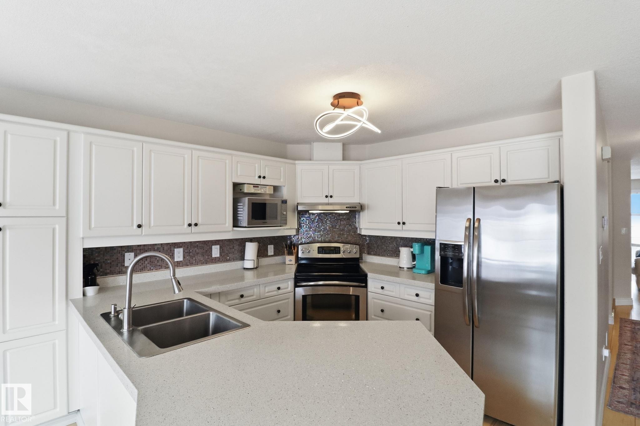 38 882 Ryan Place, Edmonton, AB - Indoor Photo Showing Kitchen With Stainless Steel Kitchen With Double Sink With Upgraded Kitchen